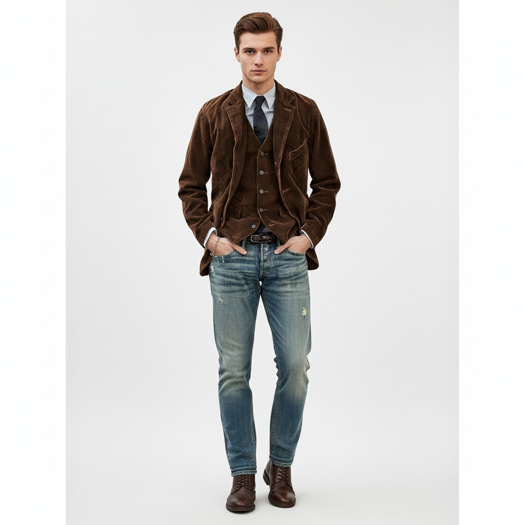 Julius Blazer Velluto a Coste | Stile Vintage