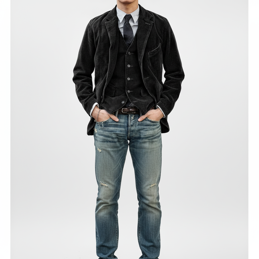 Julius Blazer Velluto a Coste | Stile Vintage