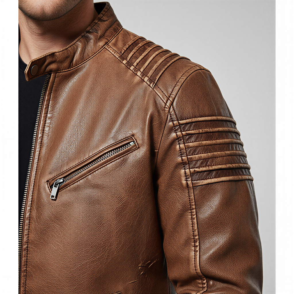 Carlo Giacca Biker in Ecopelle | Stile Audace | Uomo