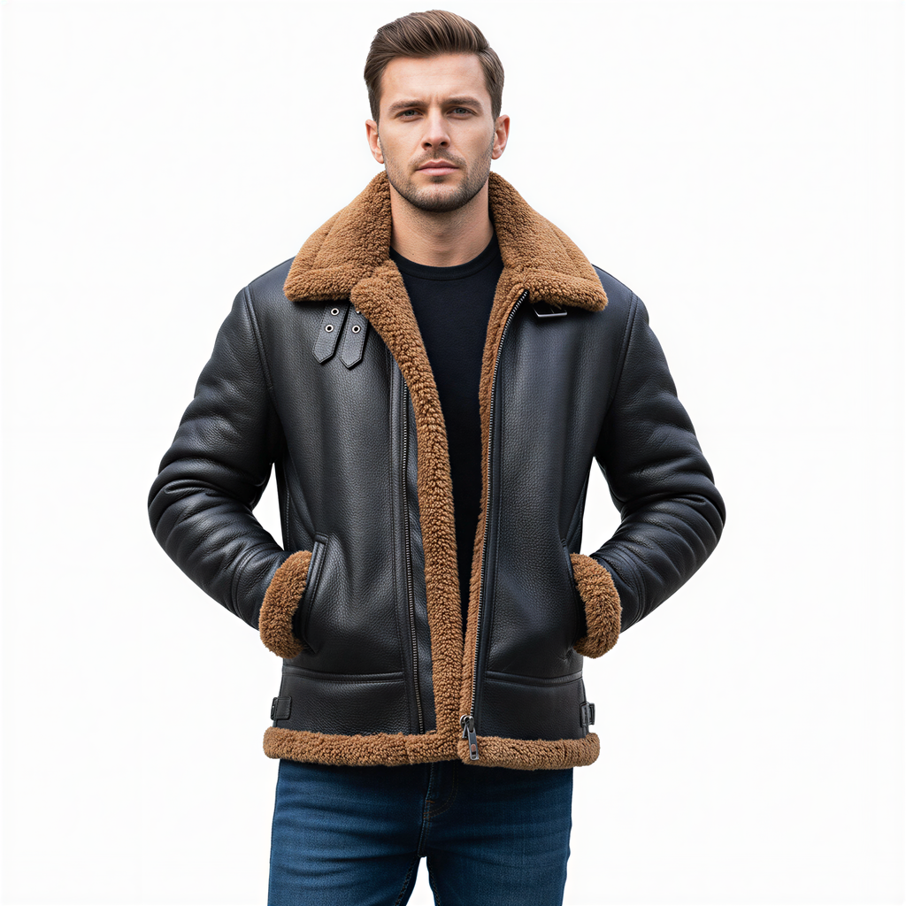 Daniel Giacca Bomber in Pelle con Pelliccia | Invernale