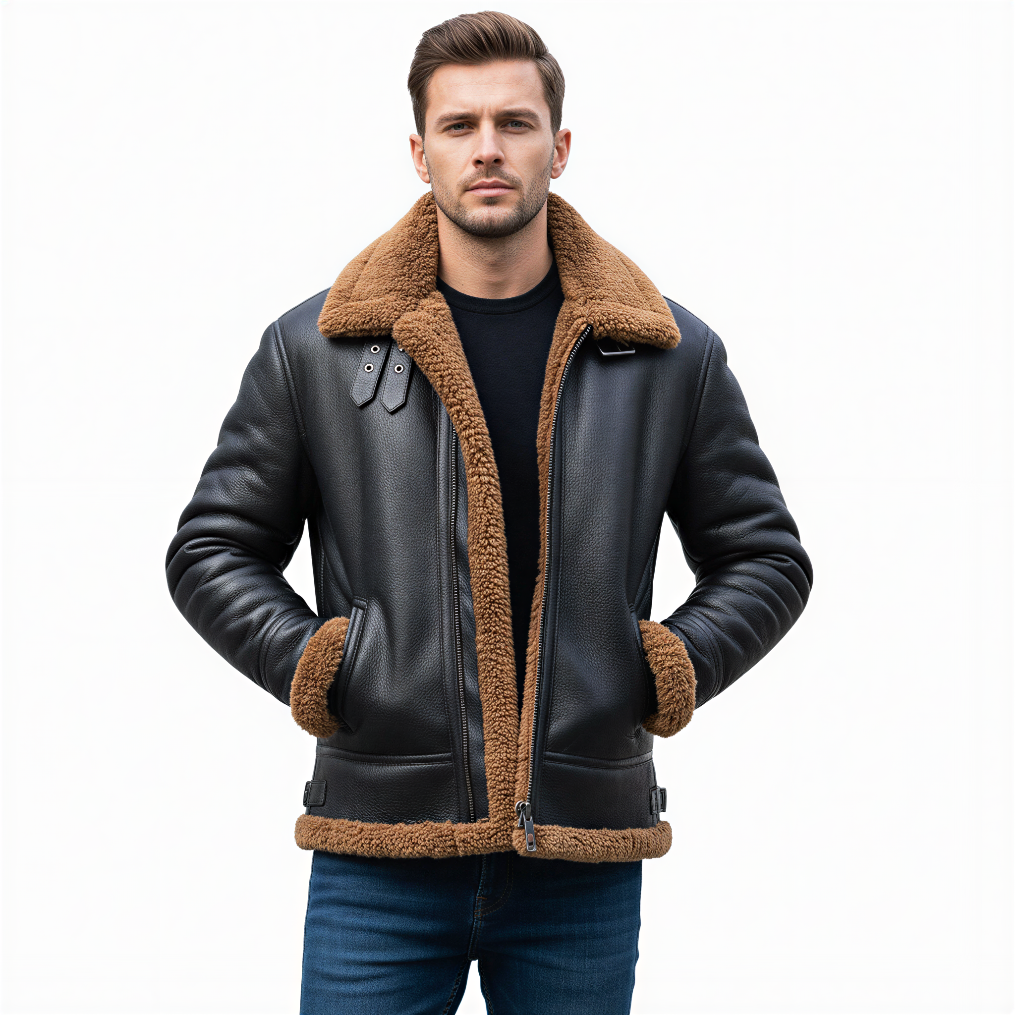 Daniel Giacca Bomber in Pelle con Pelliccia | Invernale