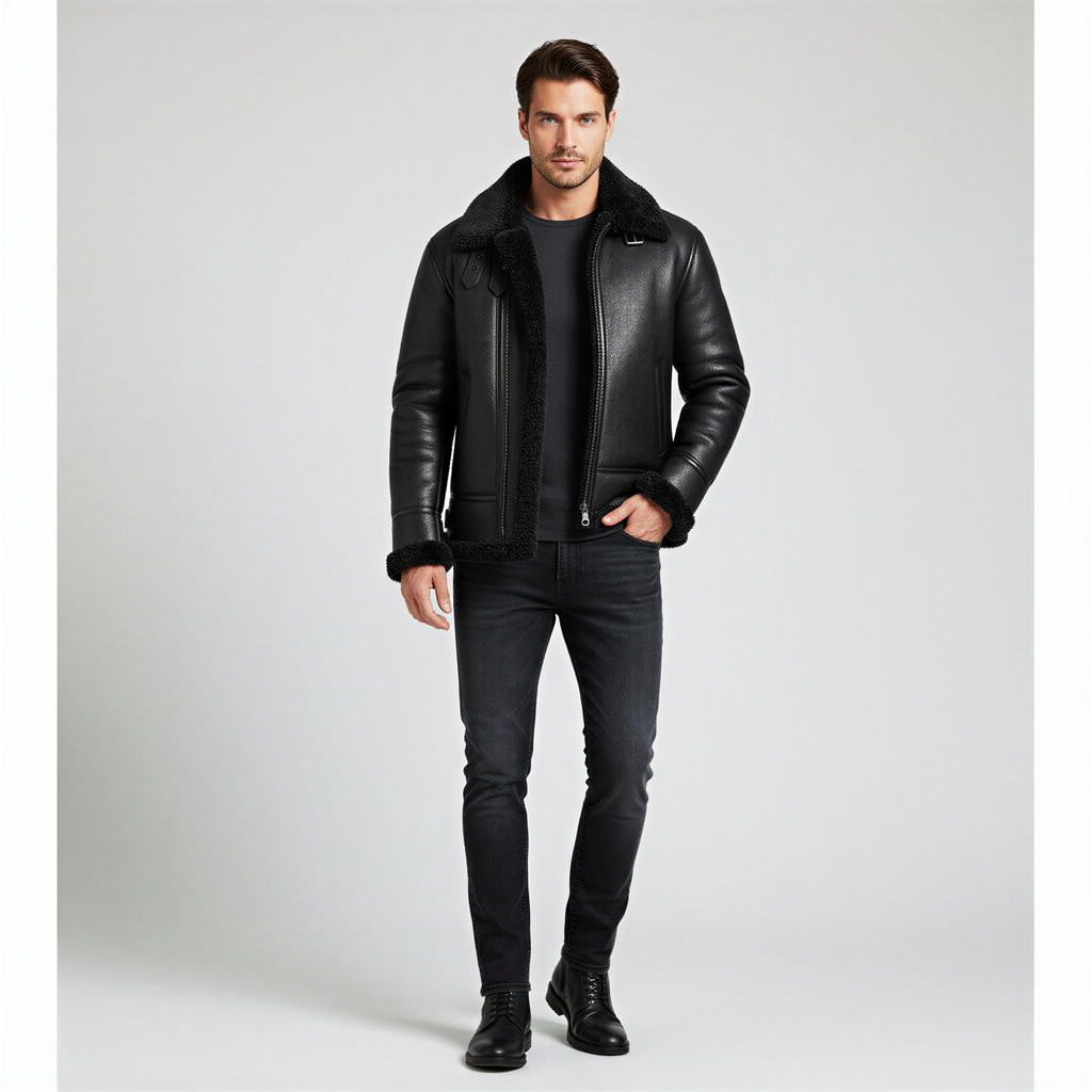 Daniel Giacca Bomber in Pelle con Pelliccia | Invernale