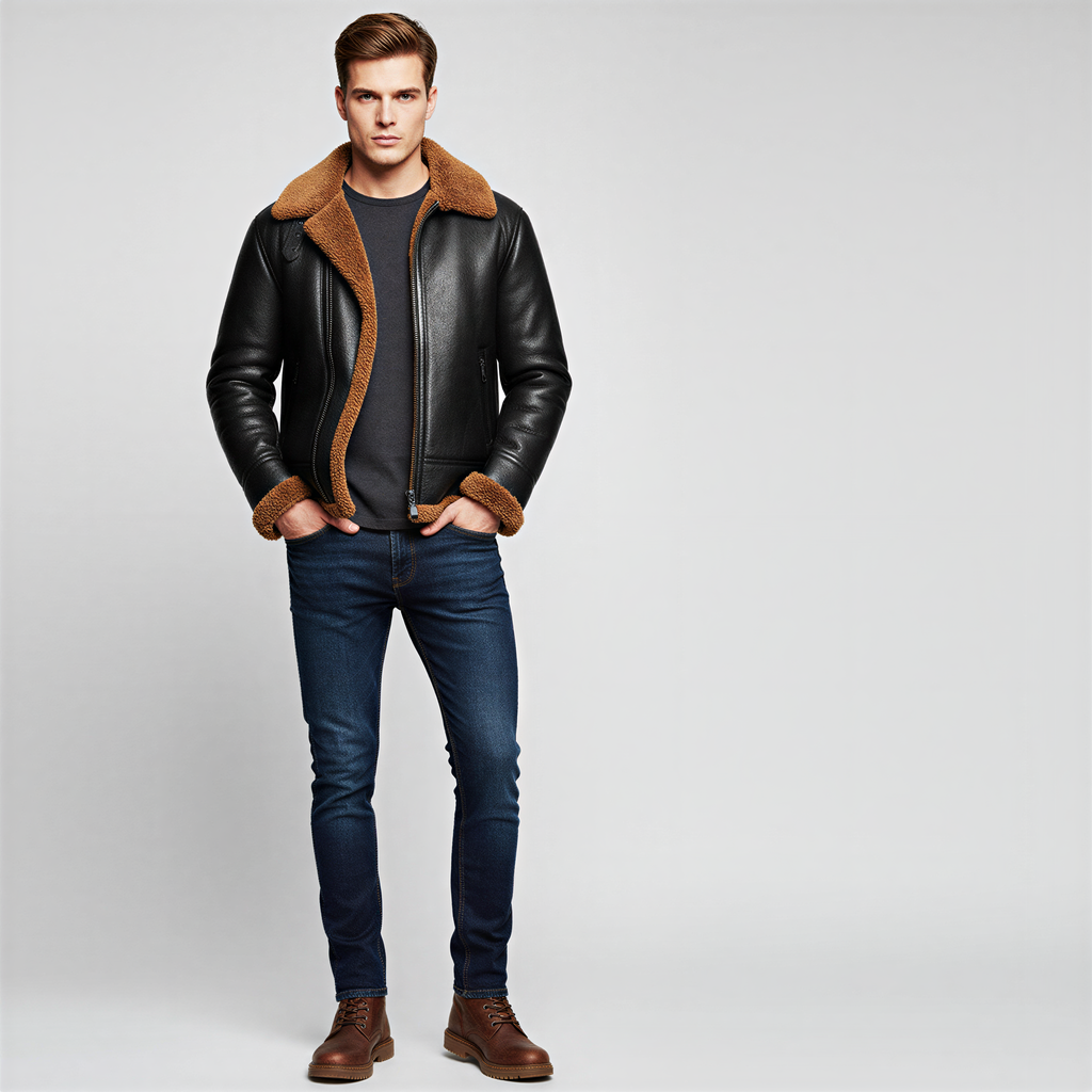 Daniel Giacca Bomber in Pelle con Pelliccia | Invernale