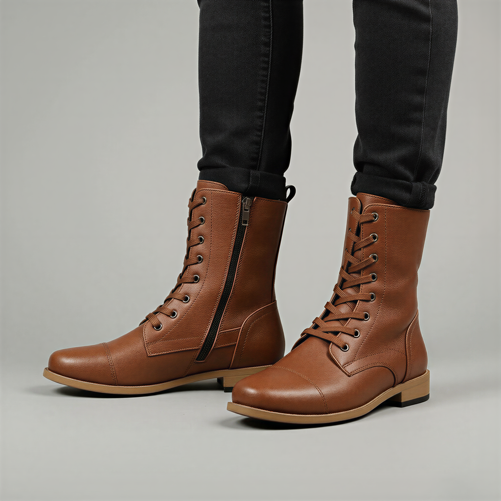 Stivaletti Donna | Combat con Zip | Casual Chic