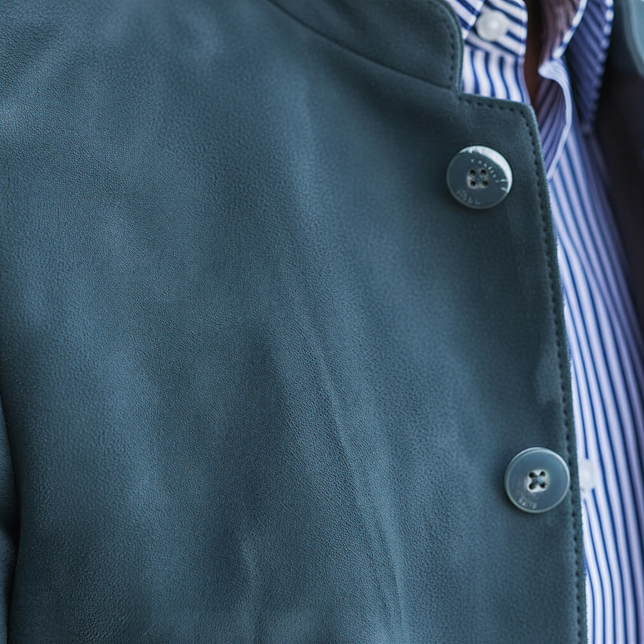 Miguel Blazer in Camoscio | Collo alla Coreana | Elegante