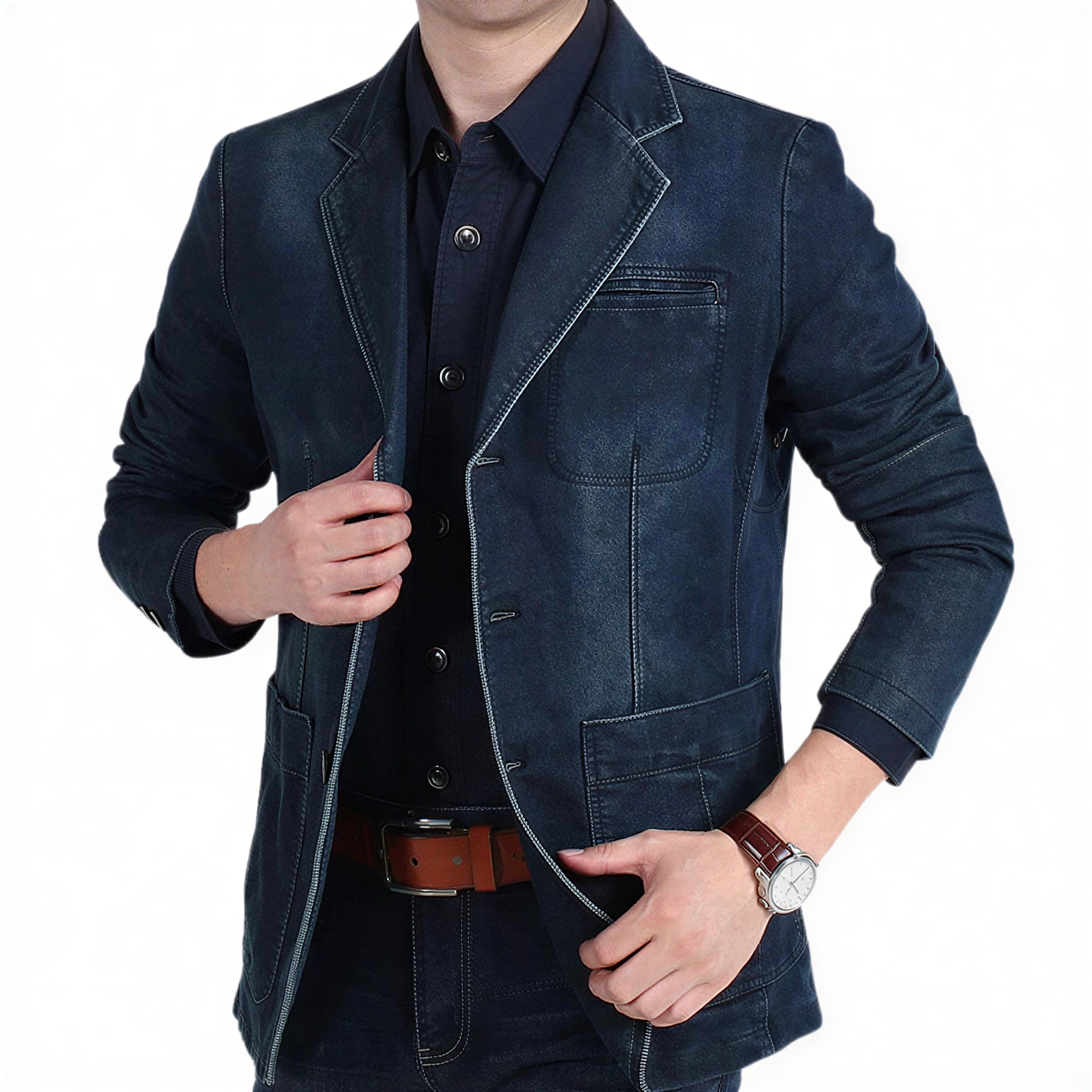 Anthony Blazer Denim Uomo | Stile Casual Smart | Tutto l'Anno