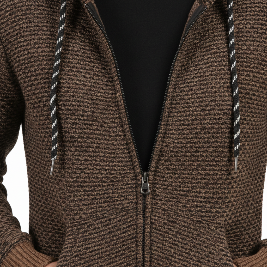 Damian Felpa con Zip | Maglia Testurizzata | Casual Uomo