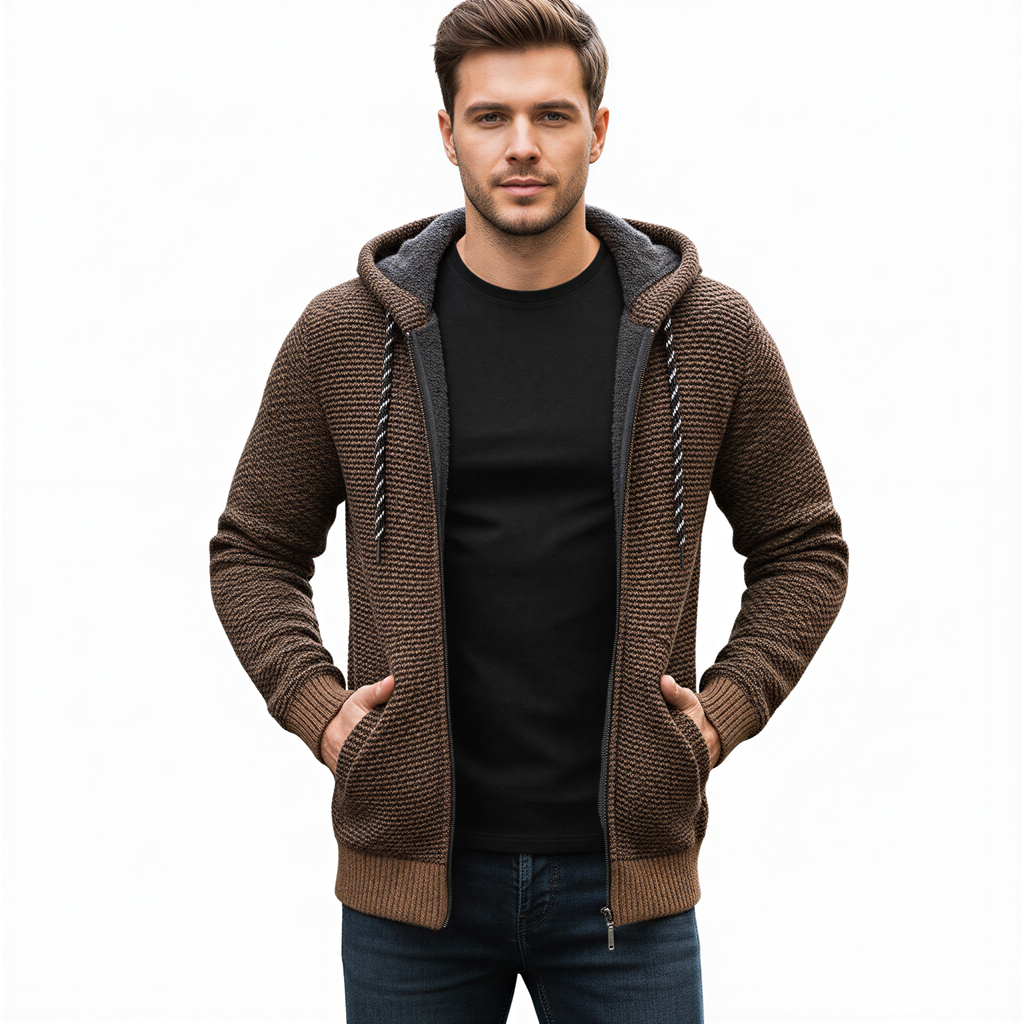 Damian Felpa con Zip | Maglia Testurizzata | Casual Uomo