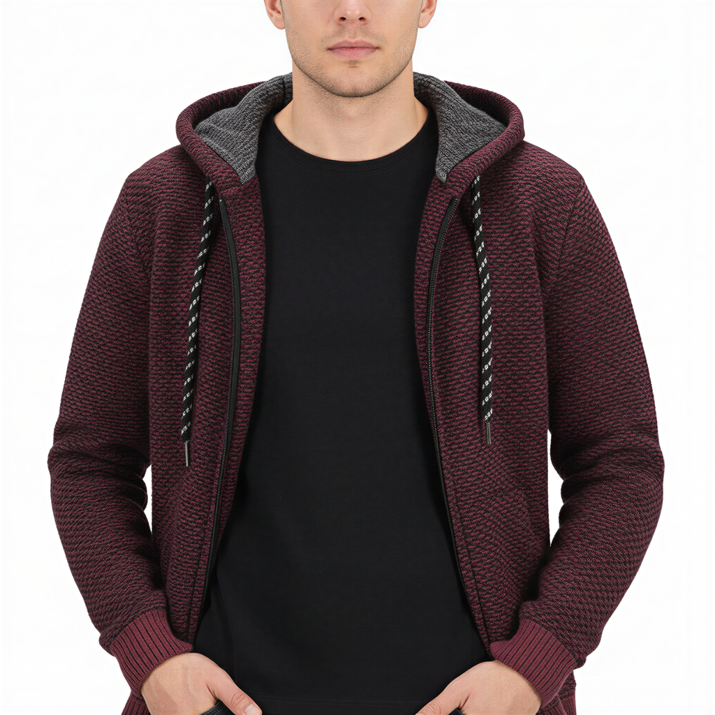 Damian Felpa con Zip | Maglia Testurizzata | Casual Uomo