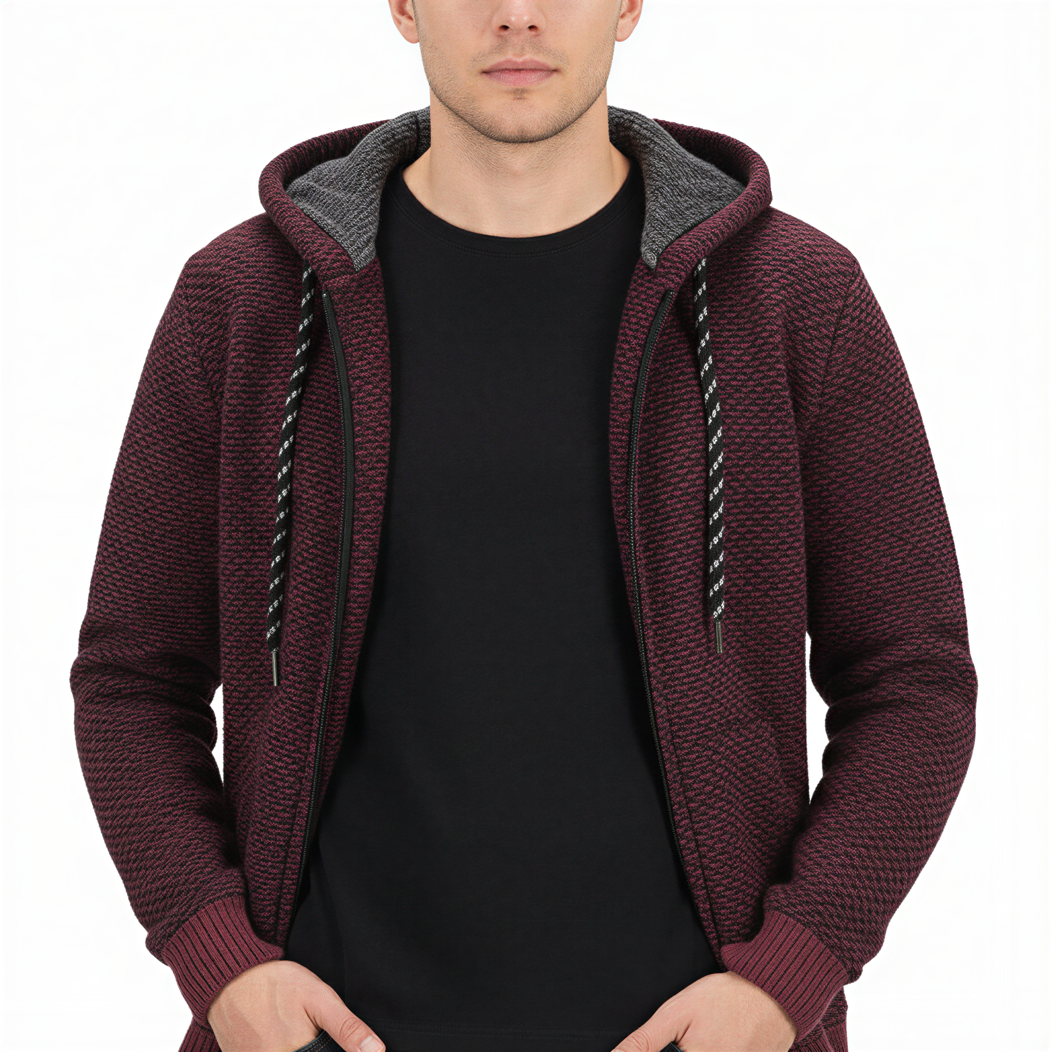 Damian Felpa con Zip | Maglia Testurizzata | Casual Uomo