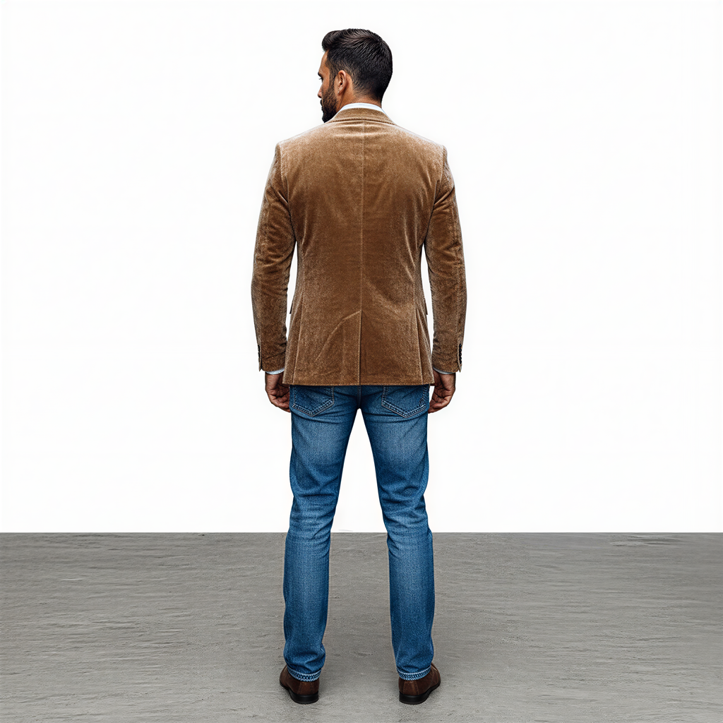 Nelson Blazer in Velluto Marrone | Eleganza Contemporanea