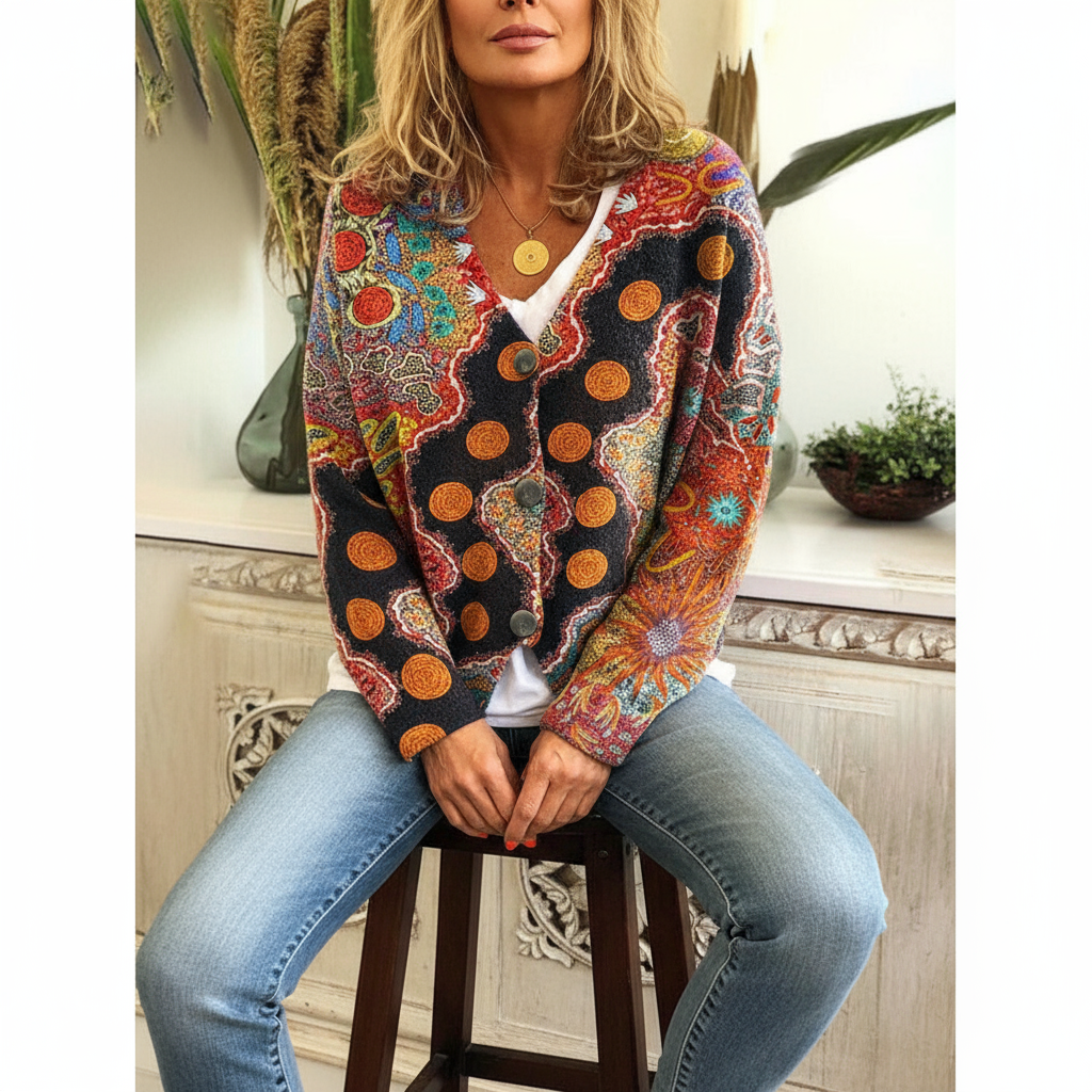 Cardigan Saskia | Stile Bohémien Colorato | Casual