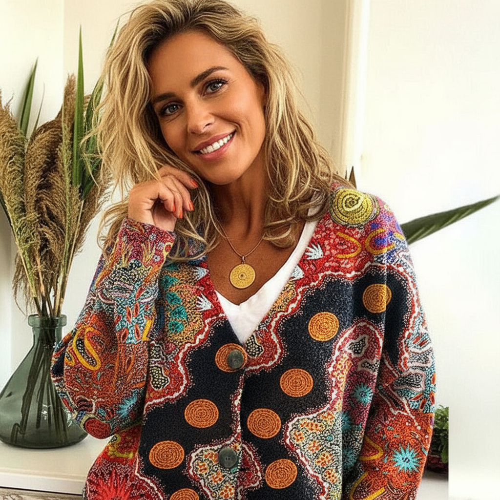 Cardigan Saskia | Stile Bohémien Colorato | Casual