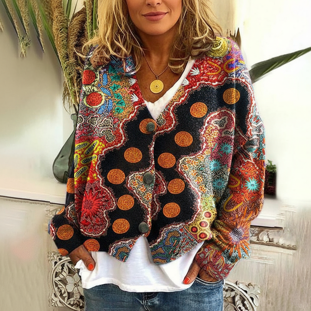 Cardigan Saskia | Stile Bohémien Colorato | Casual