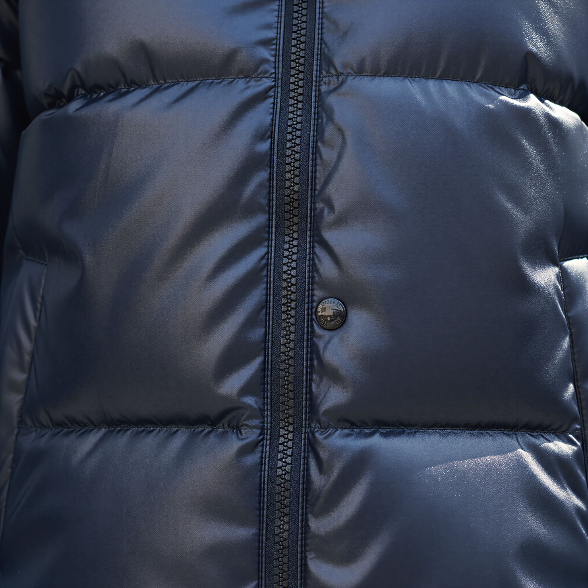 Jasmine Elegante giacca puffo lucida