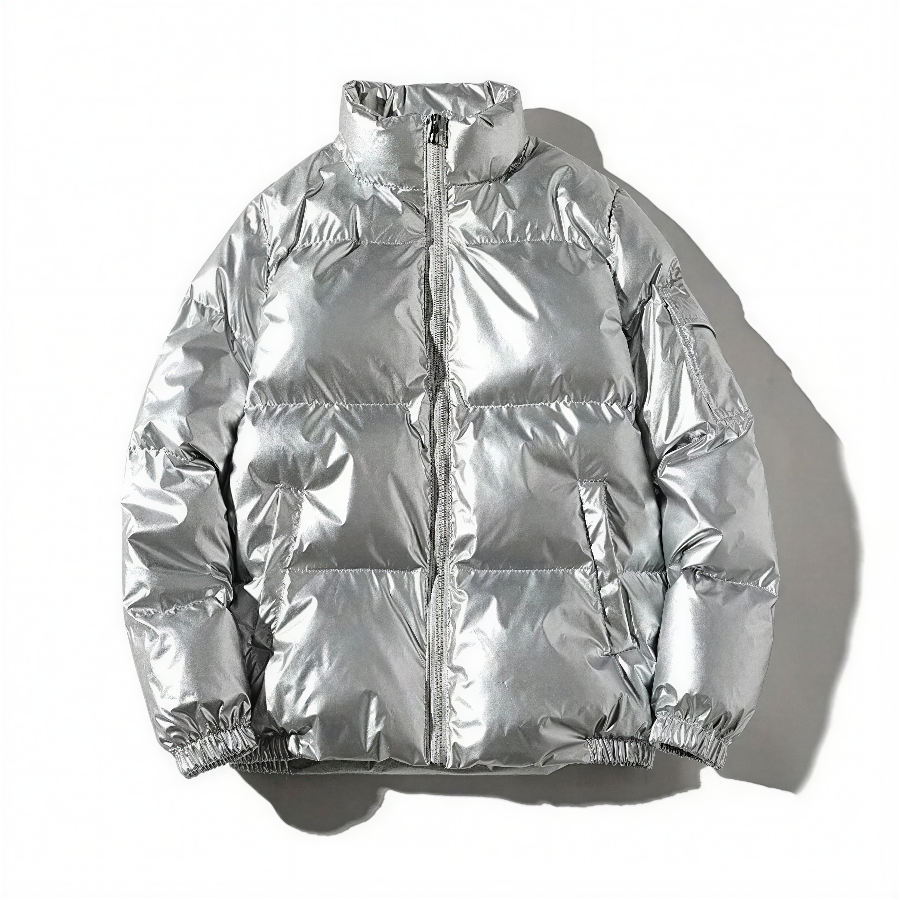 Jasmine Elegante giacca puffo lucida