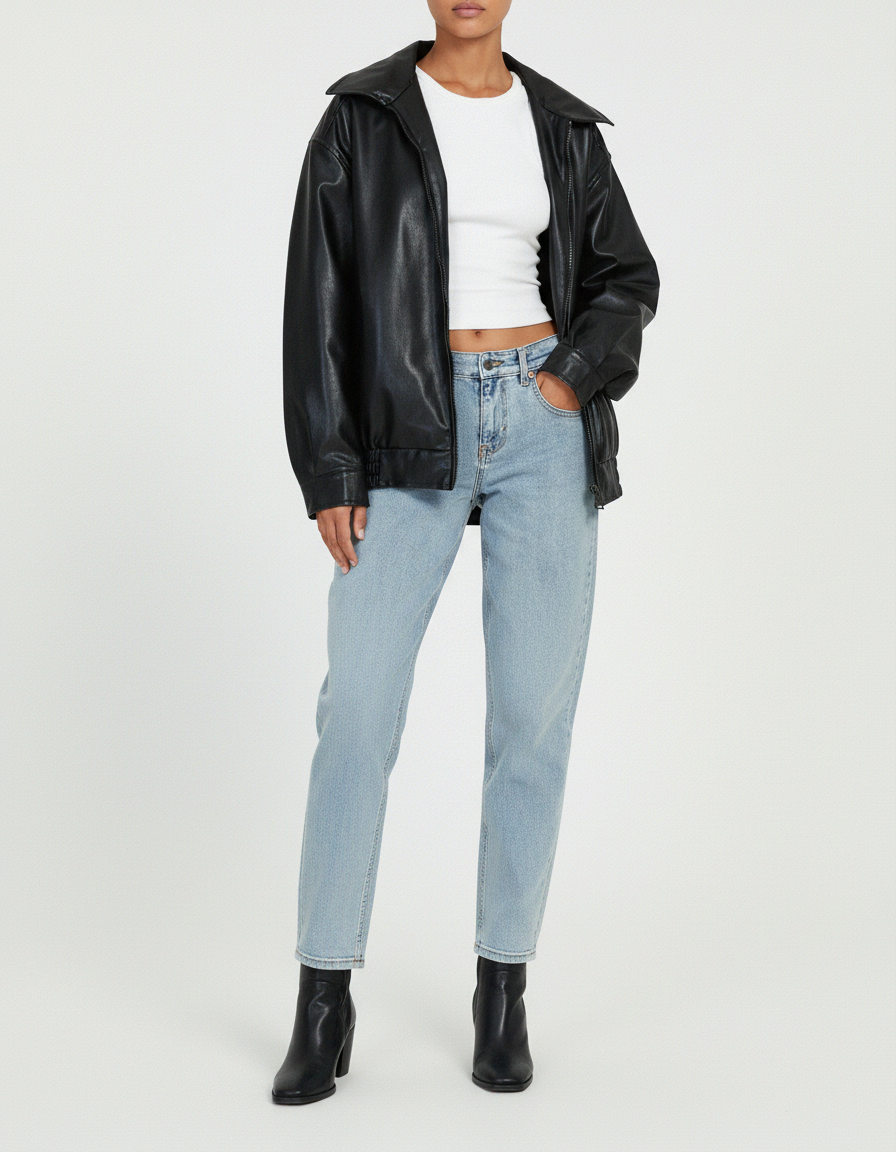 Giacca Bomber Ecopelle | Stile Contemporaneo | Tutto l'Anno