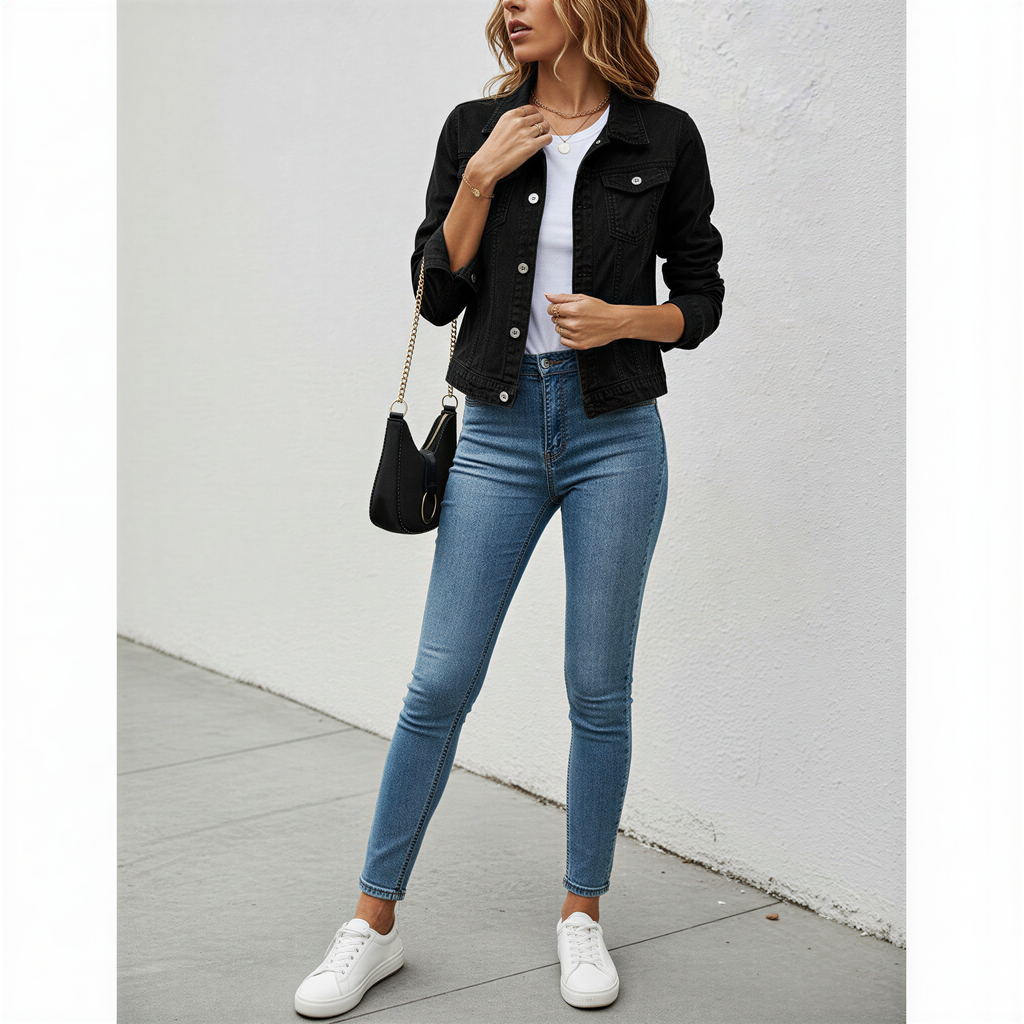 Giacca di Jeans Alina | Stile Classico | Ogni Stagione
