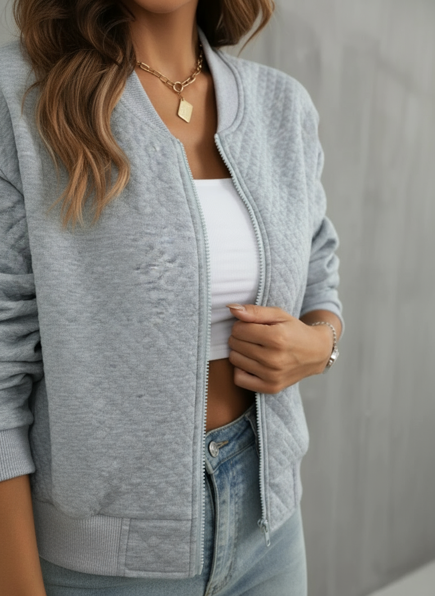 Giacca Bomber Trapuntata | Stile Contemporaneo | Mezza Stagione