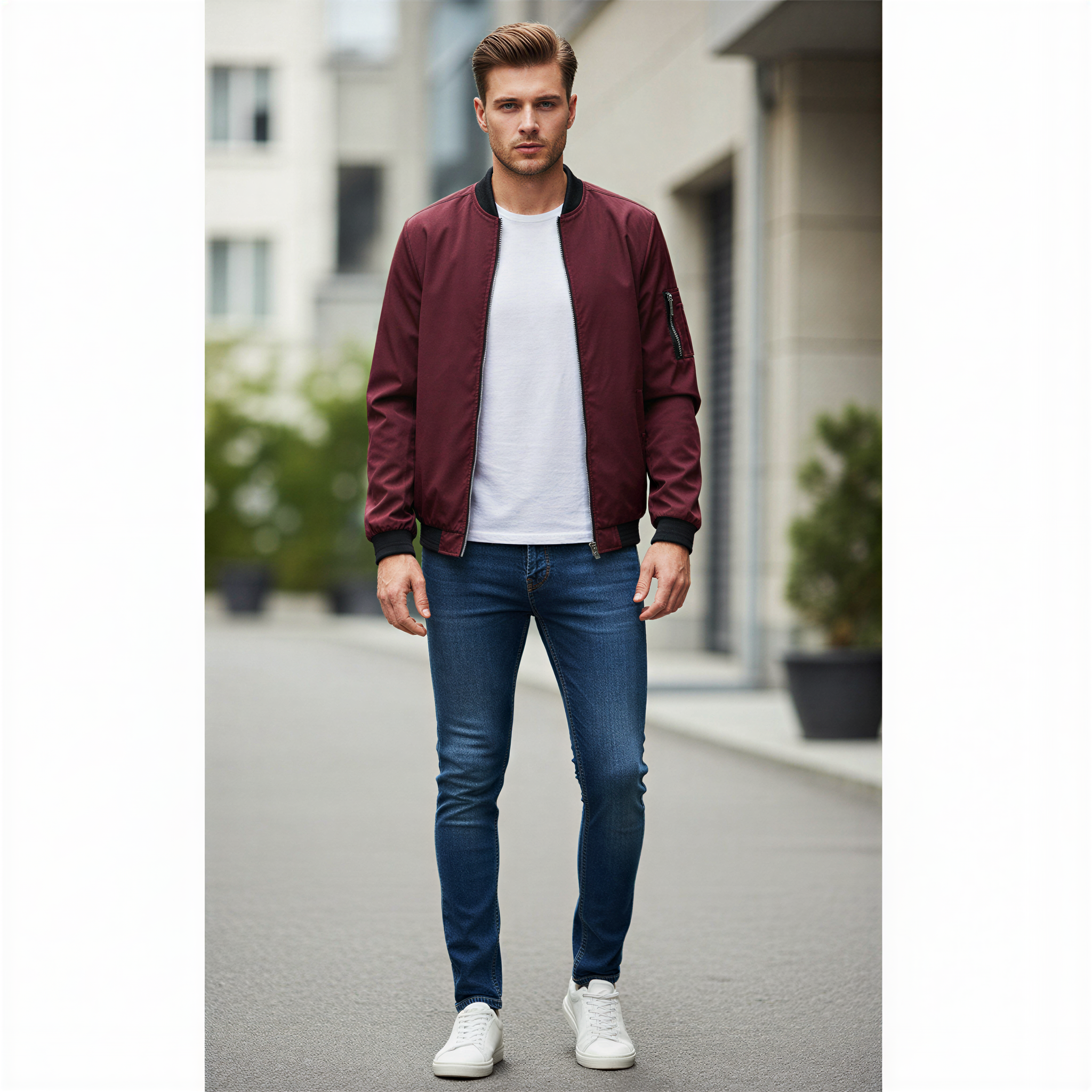 Lucas Giacca Bomber Uomo | Stile Militare con Zip | Tutto l'Anno