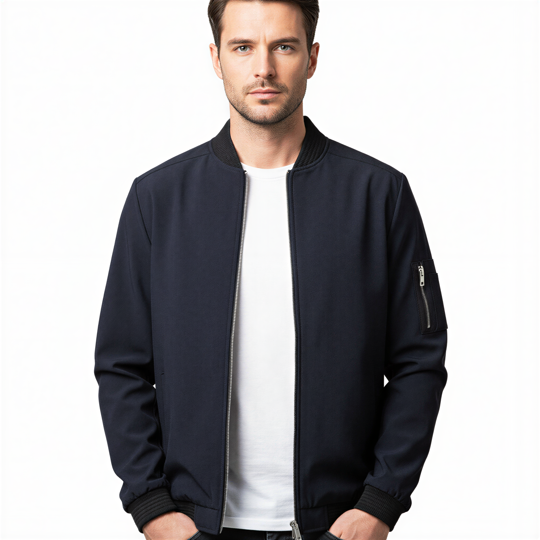 Lucas Giacca Bomber Uomo | Stile Militare con Zip | Tutto l'Anno