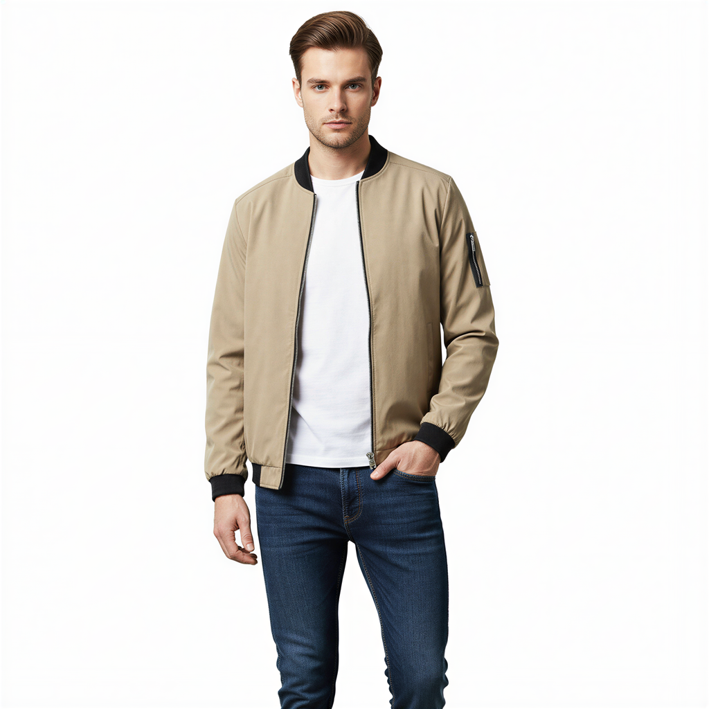 Lucas Giacca Bomber Uomo | Stile Militare con Zip | Tutto l'Anno