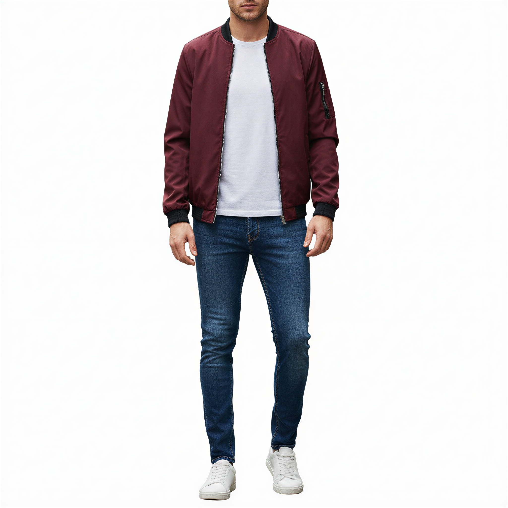 Lucas Giacca Bomber Uomo | Stile Militare con Zip | Tutto l'Anno