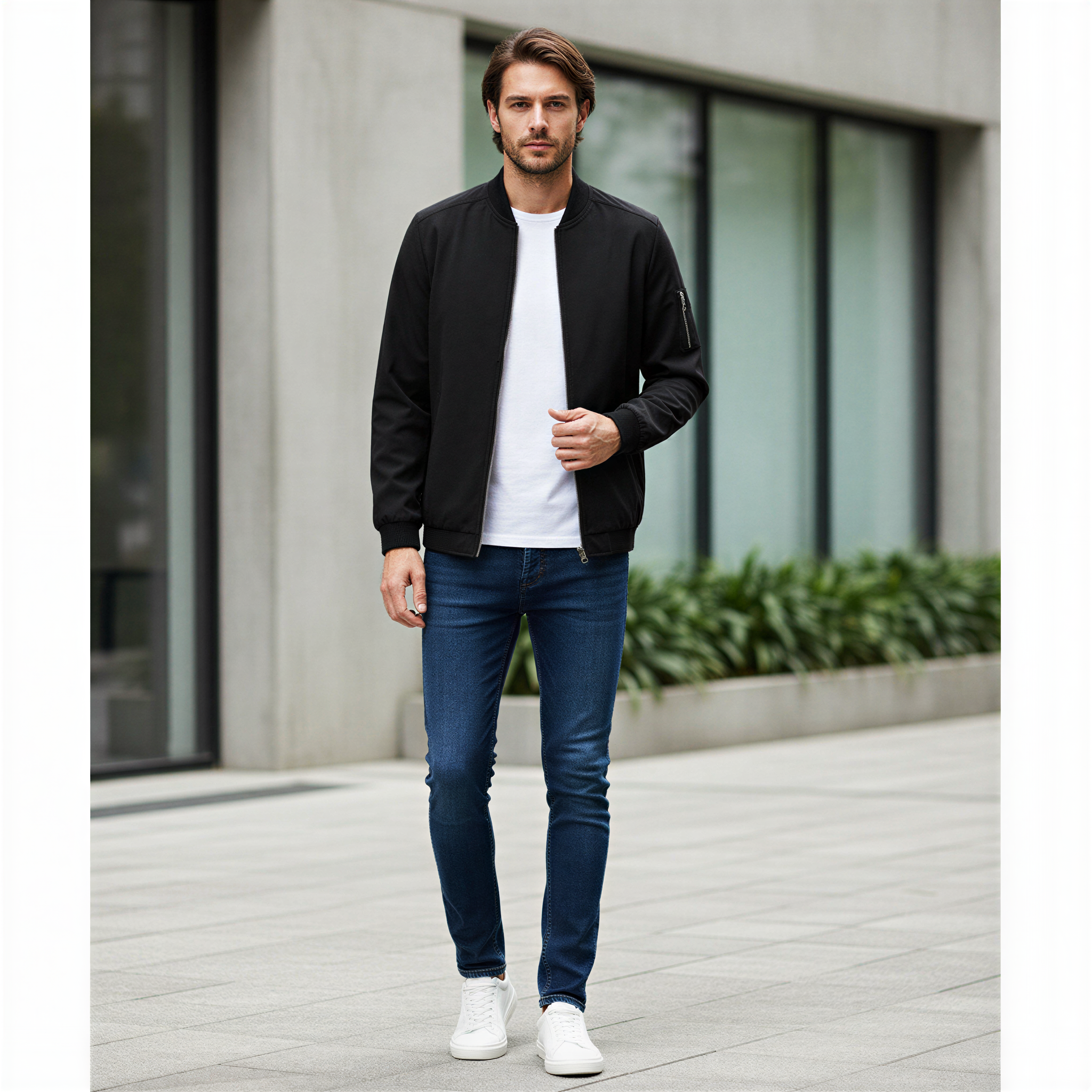 Lucas Giacca Bomber Uomo | Stile Militare con Zip | Tutto l'Anno