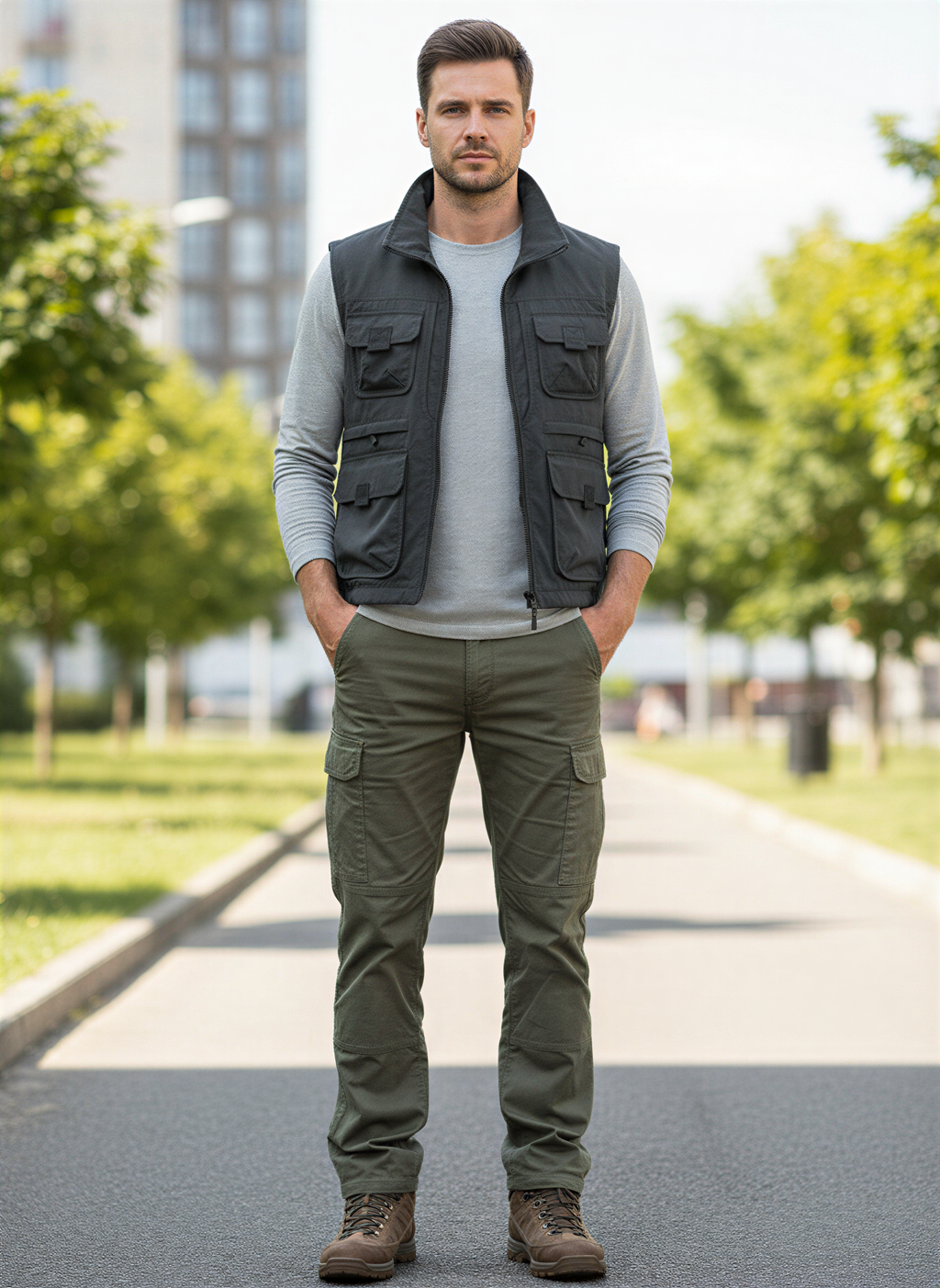 Gilbert Gilet Outdoor Uomo | Funzionale con Tasche | Tutte le Stagioni