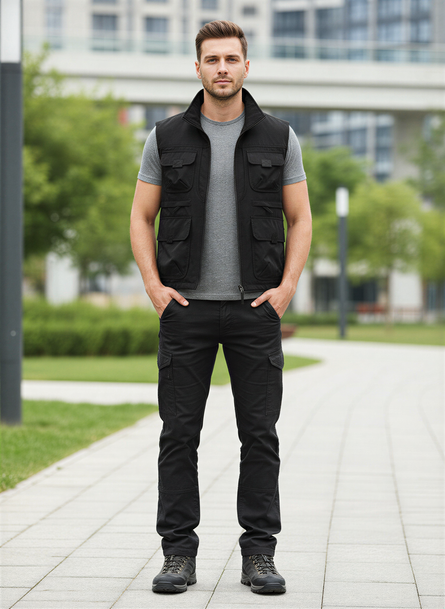 Gilbert Gilet Outdoor Uomo | Funzionale con Tasche | Tutte le Stagioni