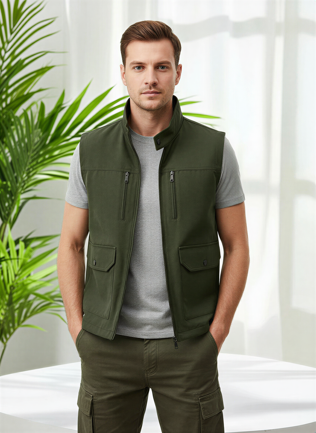 Gilbert Gilet Outdoor Uomo | Funzionale con Tasche | Tutte le Stagioni