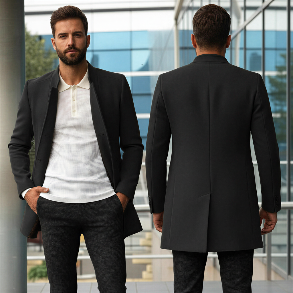 Donalds Cappotto Uomo | Stile Minimalista Sartoriale | Autunno/Inverno