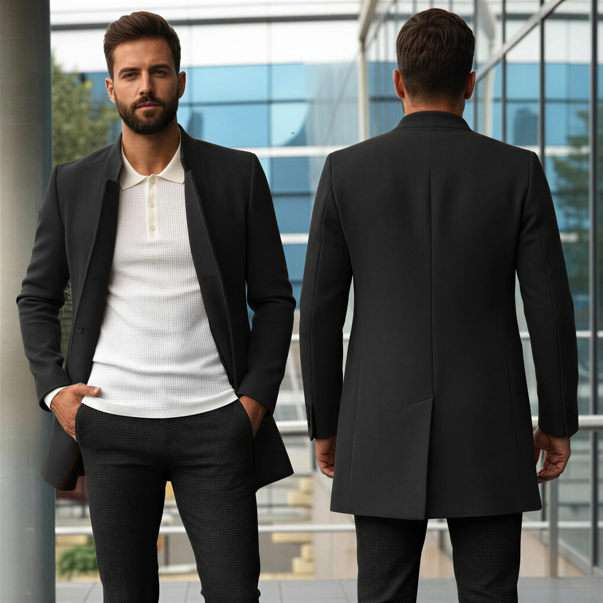 Donalds Cappotto Uomo | Stile Minimalista Sartoriale | Autunno/Inverno