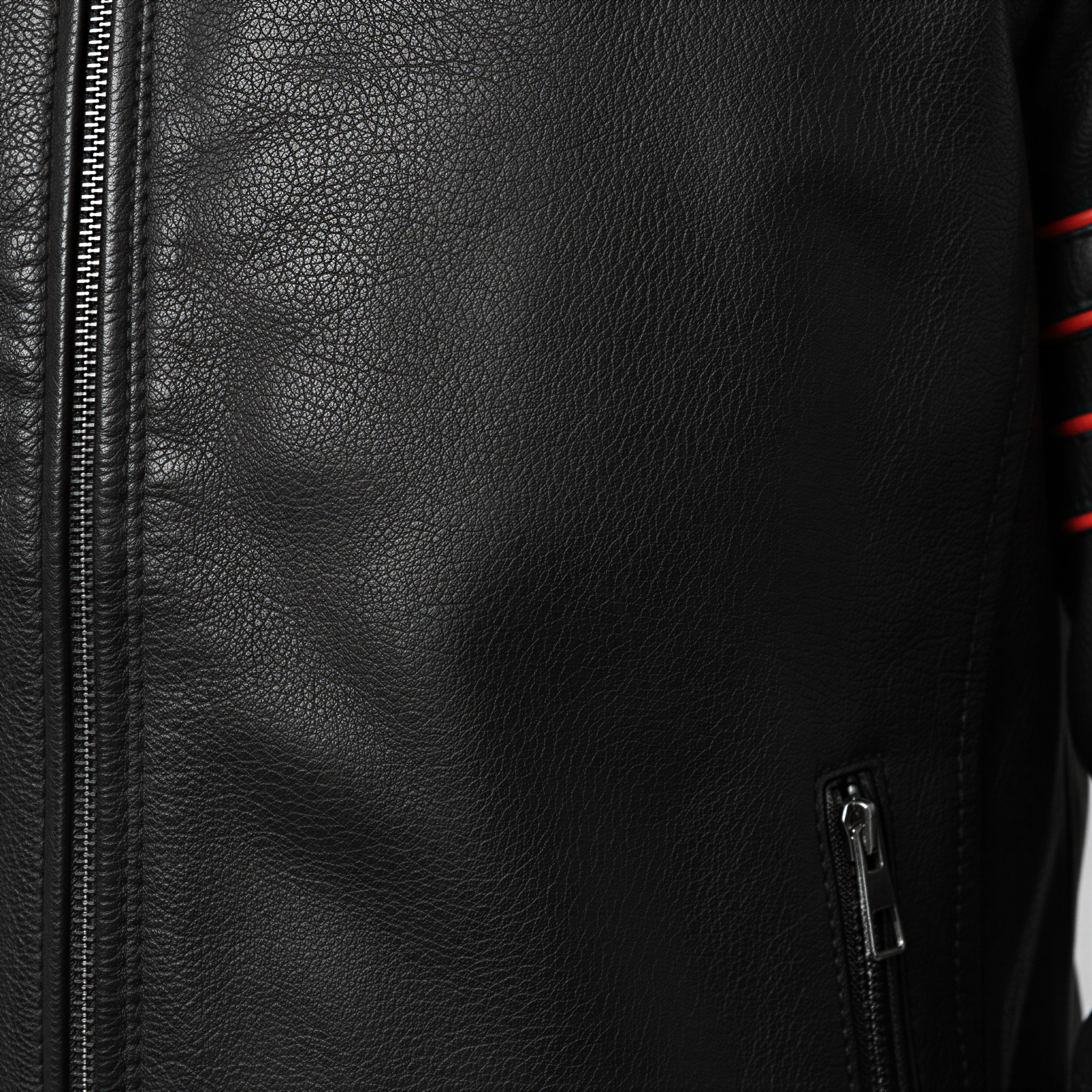 Nathan Giacca Moto | Stile Audace Dettagli Rossi | Freddo Invernale