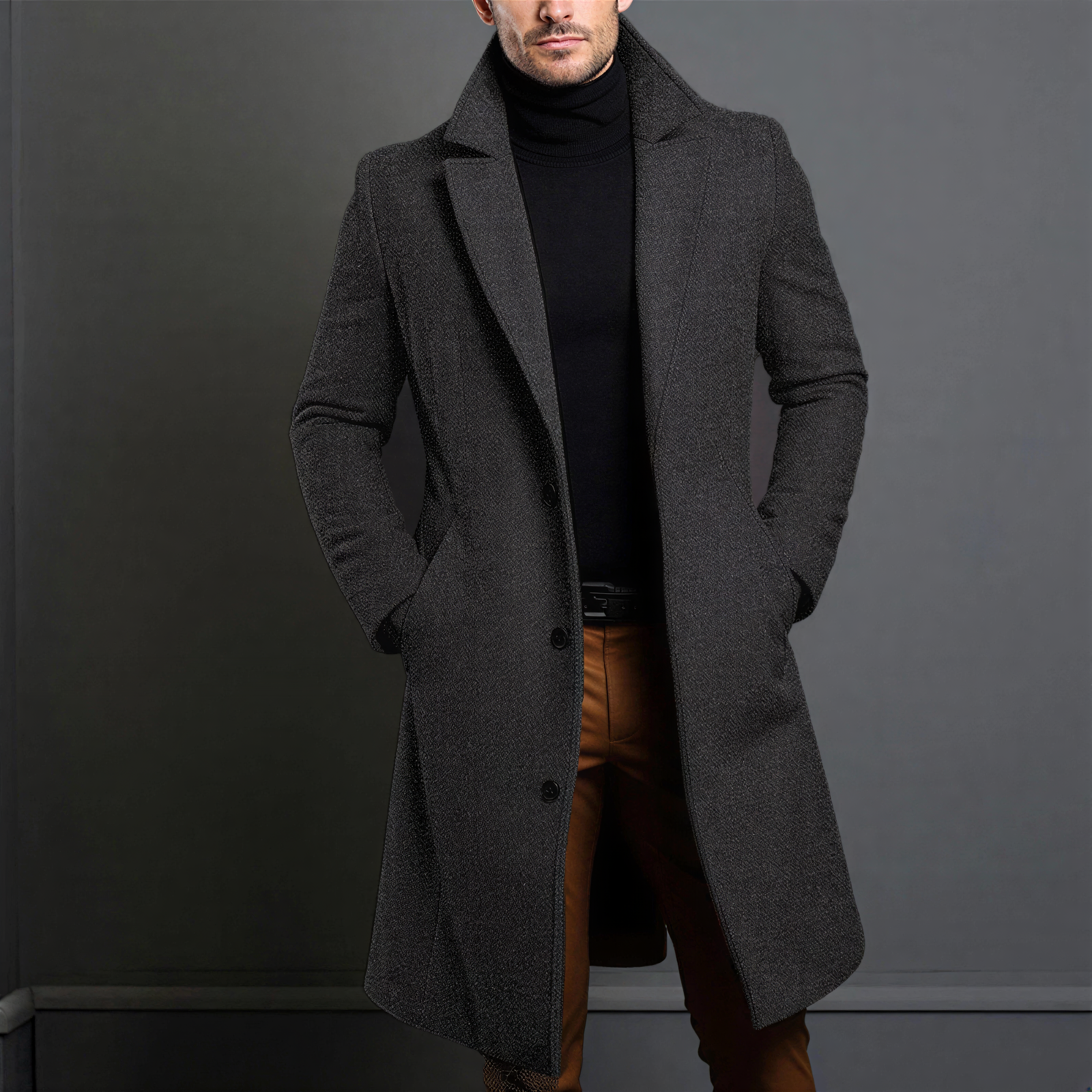 Cappotto Lungo in Misto Lana | Eleganza Classica | Inverno