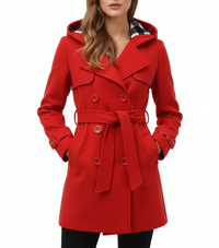 Cappotto Doppiopetto | Stile Trench con Cintura | Mezza Stagione