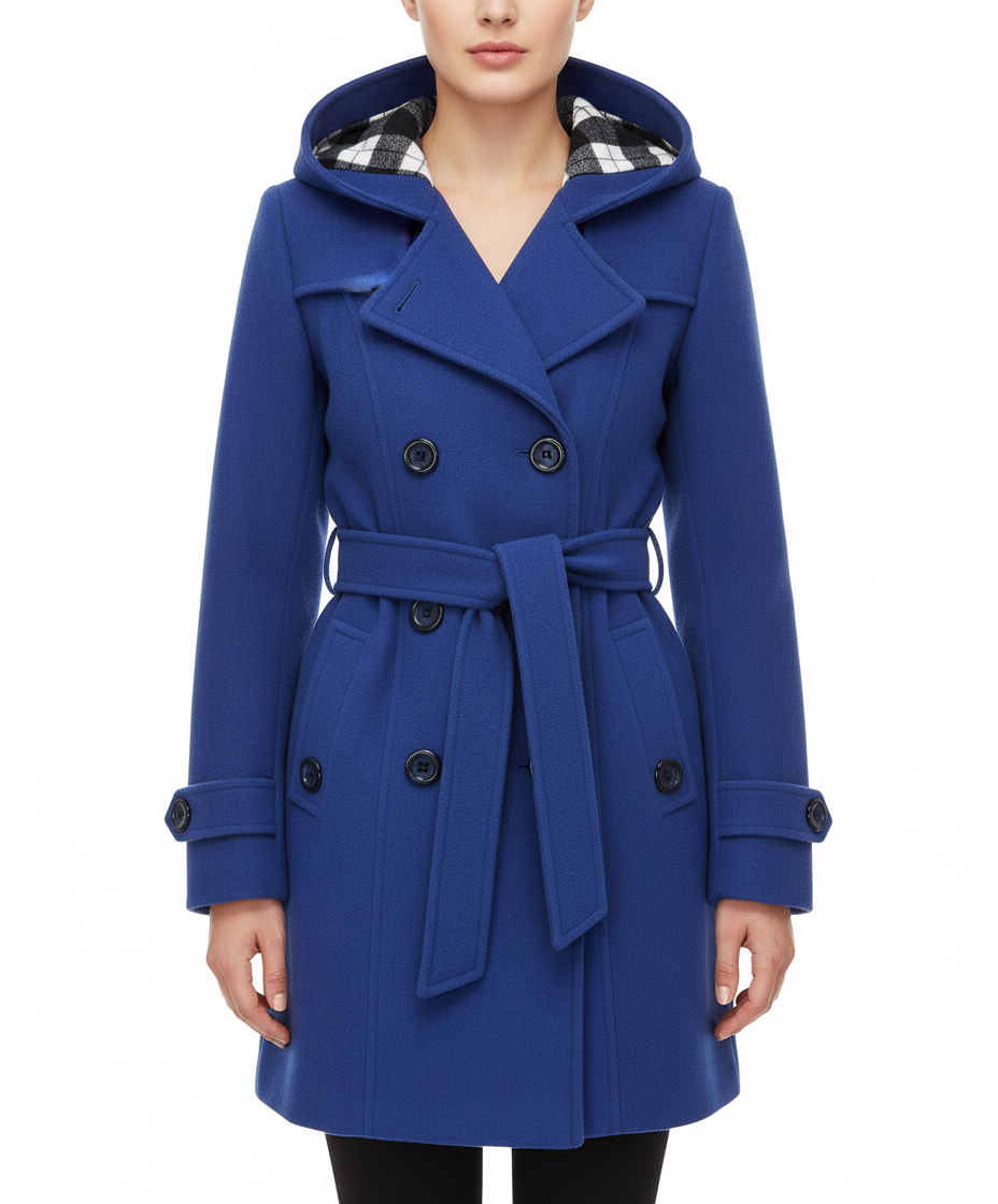 Cappotto Doppiopetto | Stile Trench con Cintura | Mezza Stagione