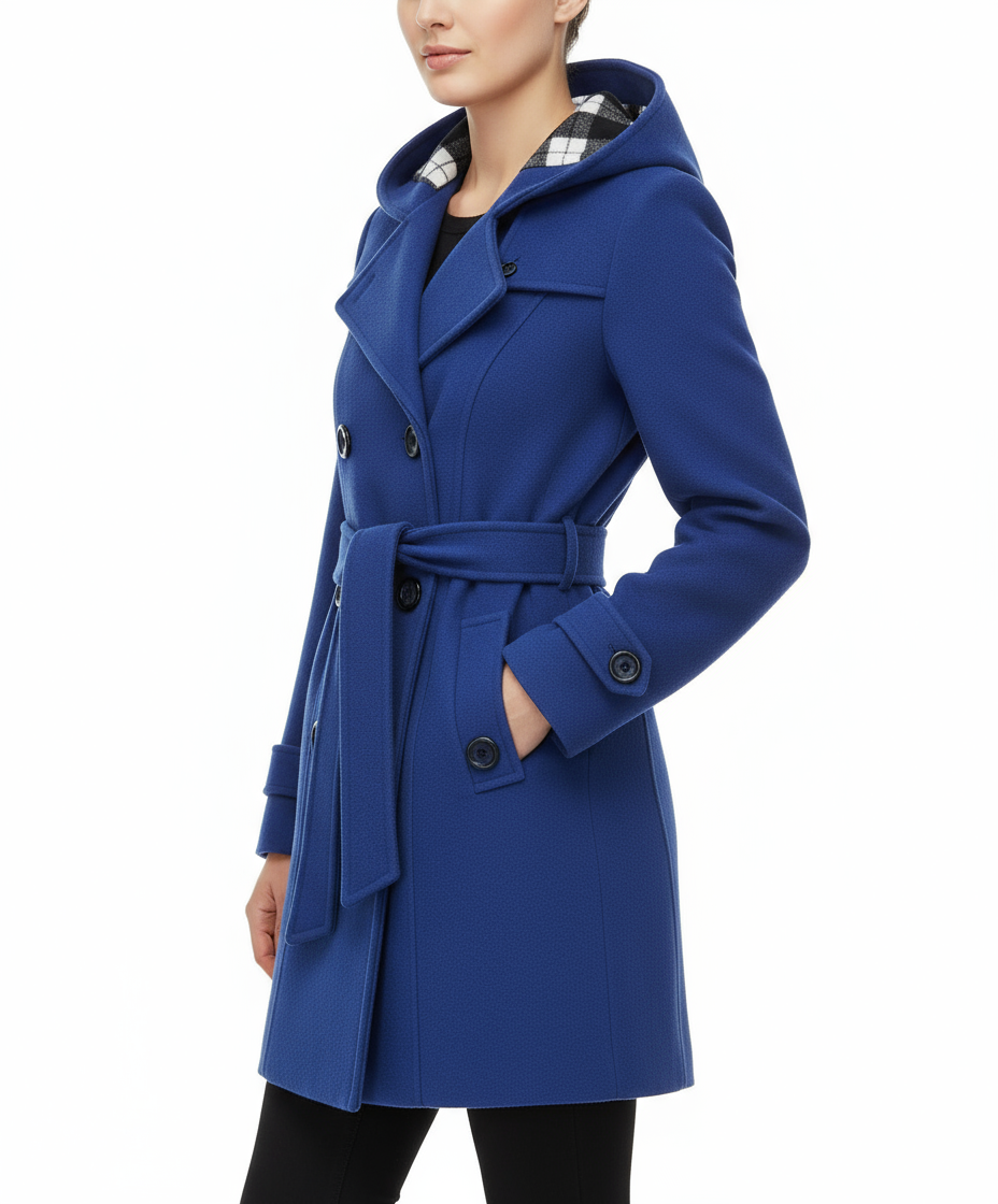 Cappotto Doppiopetto | Stile Trench con Cintura | Mezza Stagione