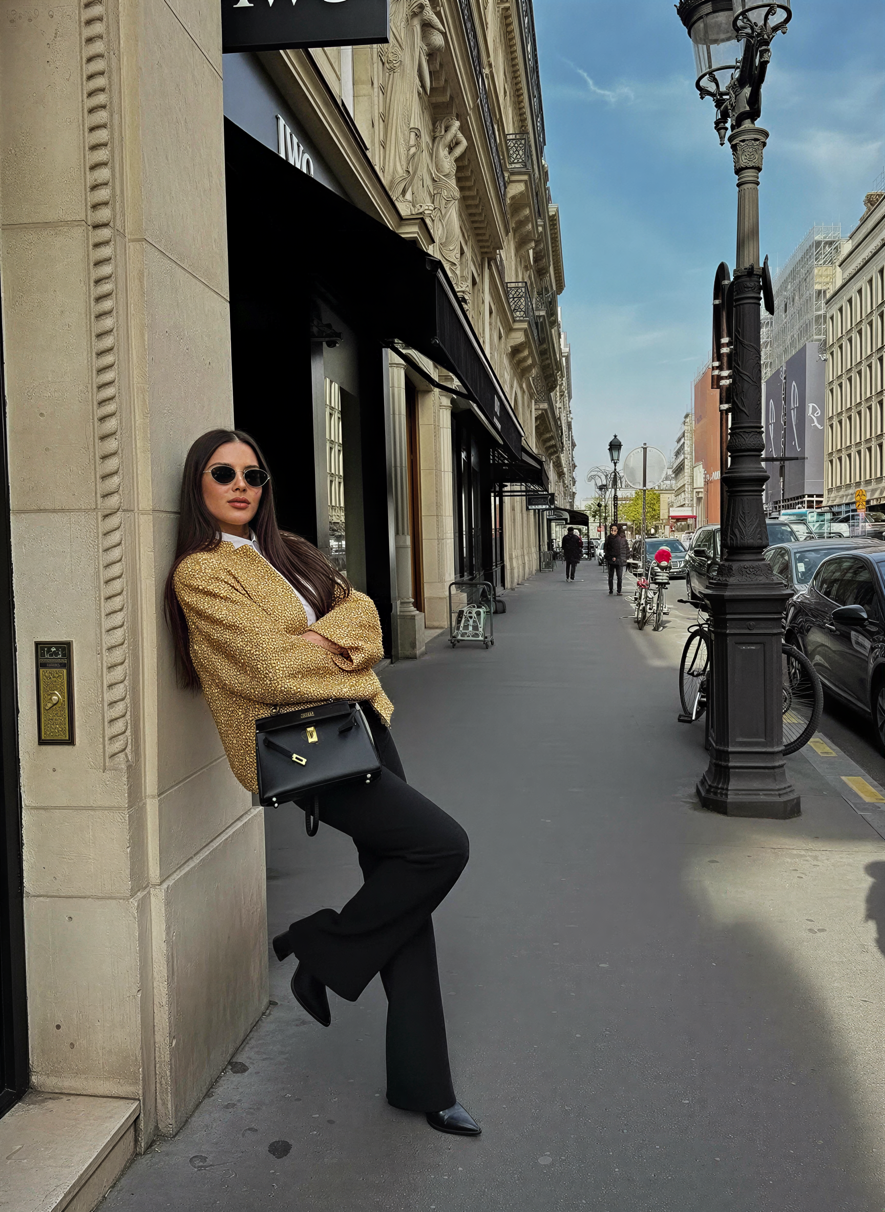 Giacca Tweed Oro Scintillante | Eleganza Notturna