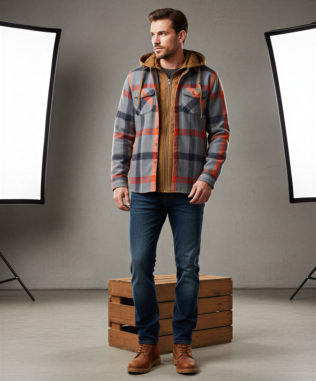 Dexter Giacca Patchwork Uomo | Stile Casual Outdoor | Inverno