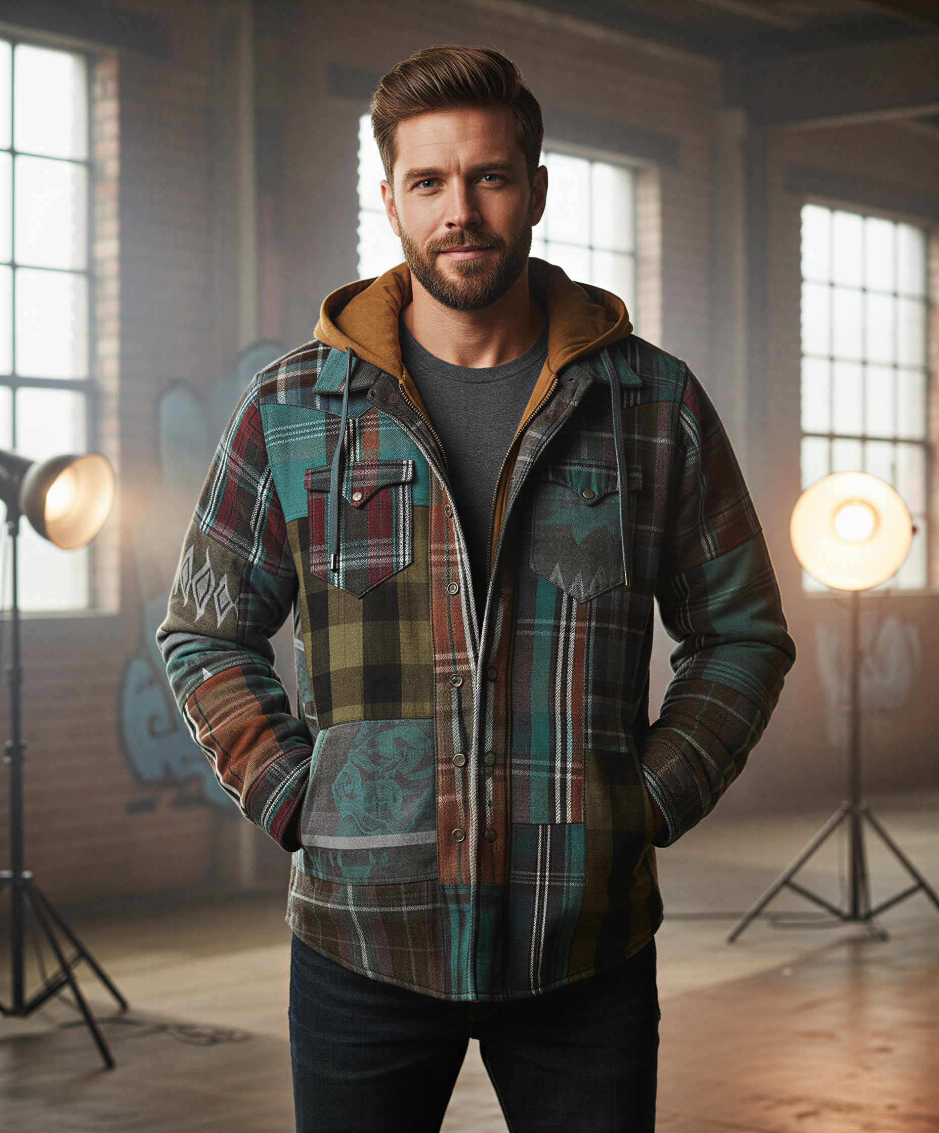 Dexter Giacca Patchwork Uomo | Stile Casual Outdoor | Inverno