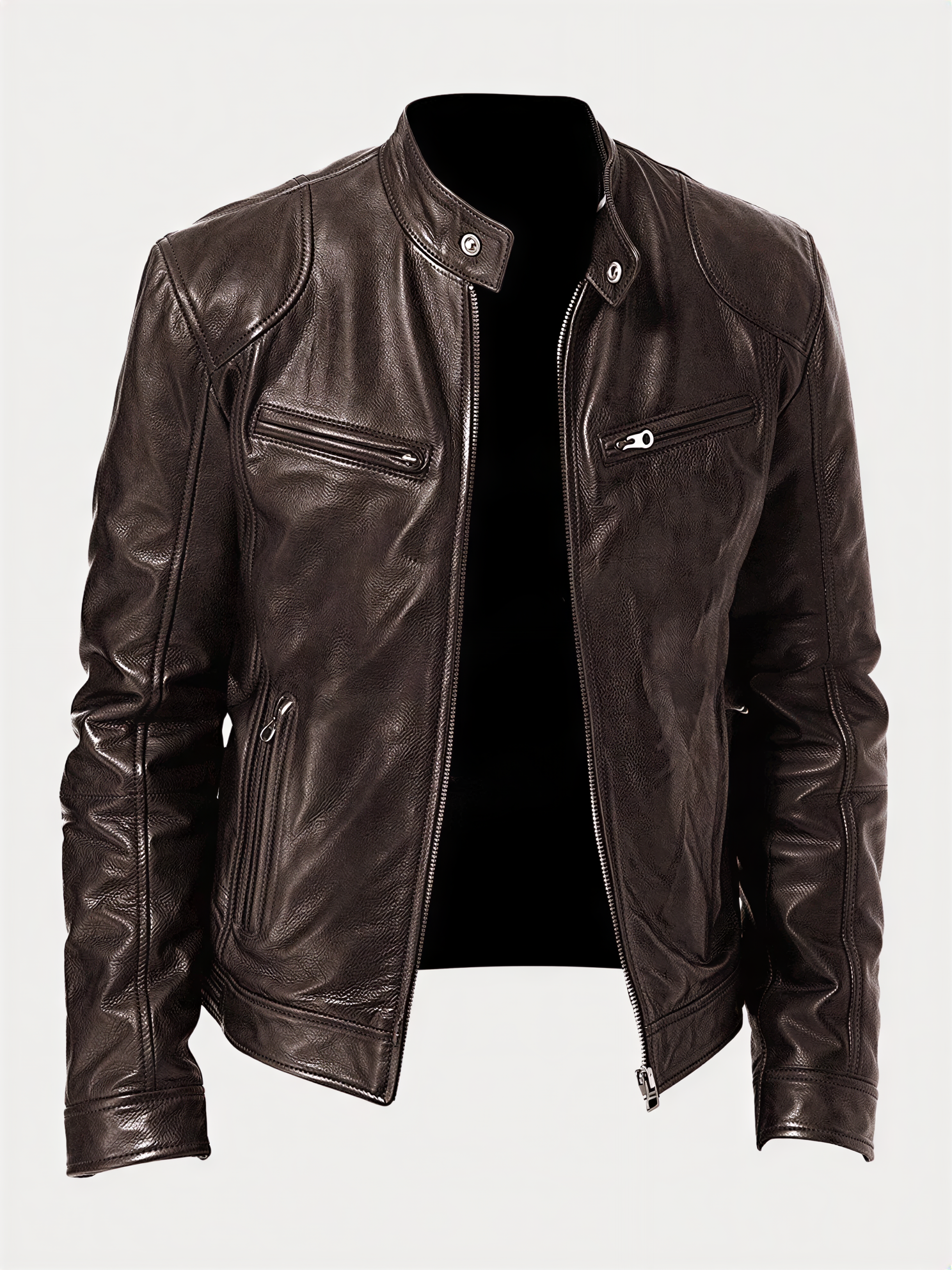 Carl Giacca Biker | Ecopelle Moderna | Tutto l'Anno