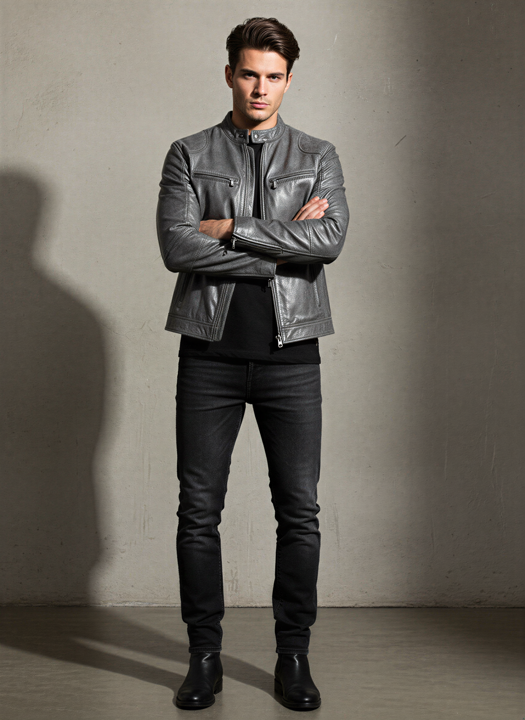 Carl Giacca Biker | Ecopelle Moderna | Tutto l'Anno