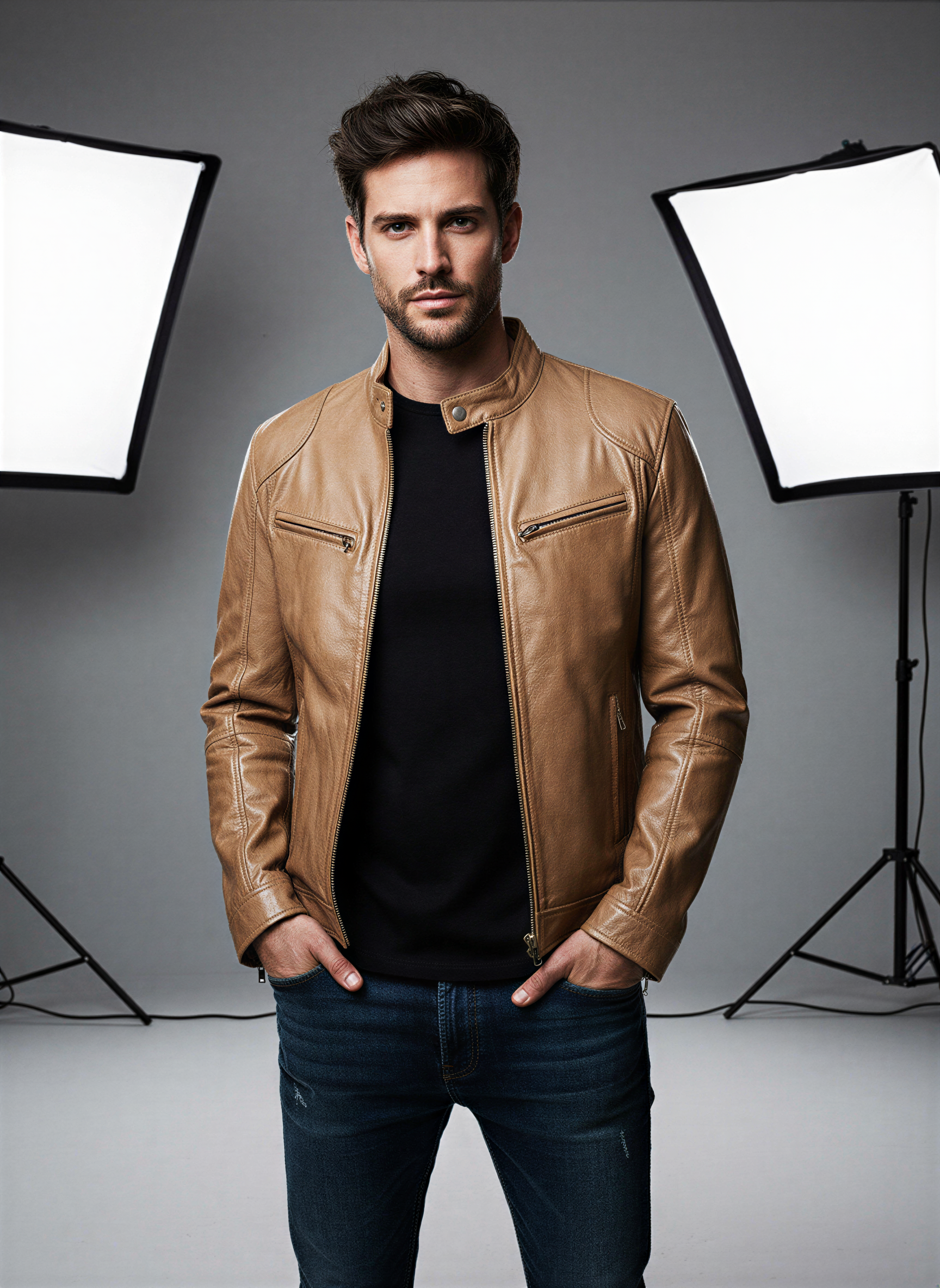 Carl Giacca Biker | Ecopelle Moderna | Tutto l'Anno