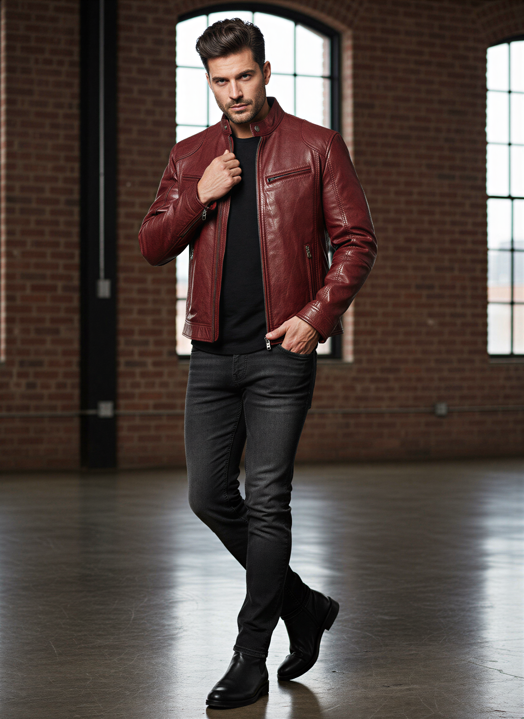 Carl Giacca Biker | Ecopelle Moderna | Tutto l'Anno