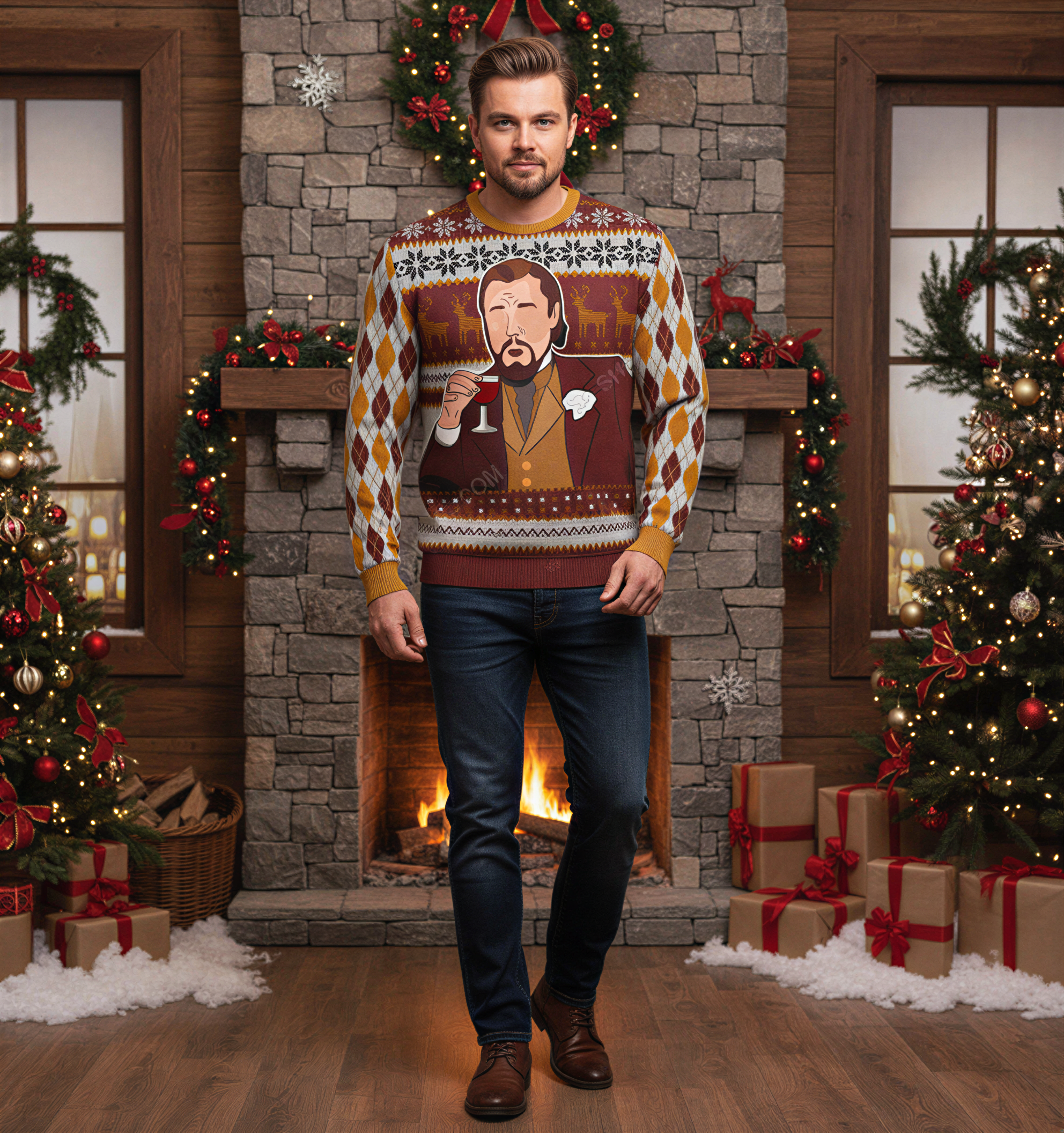 Mike Maglione Natale Divertente | Stile Meme Gatsby | Inverno