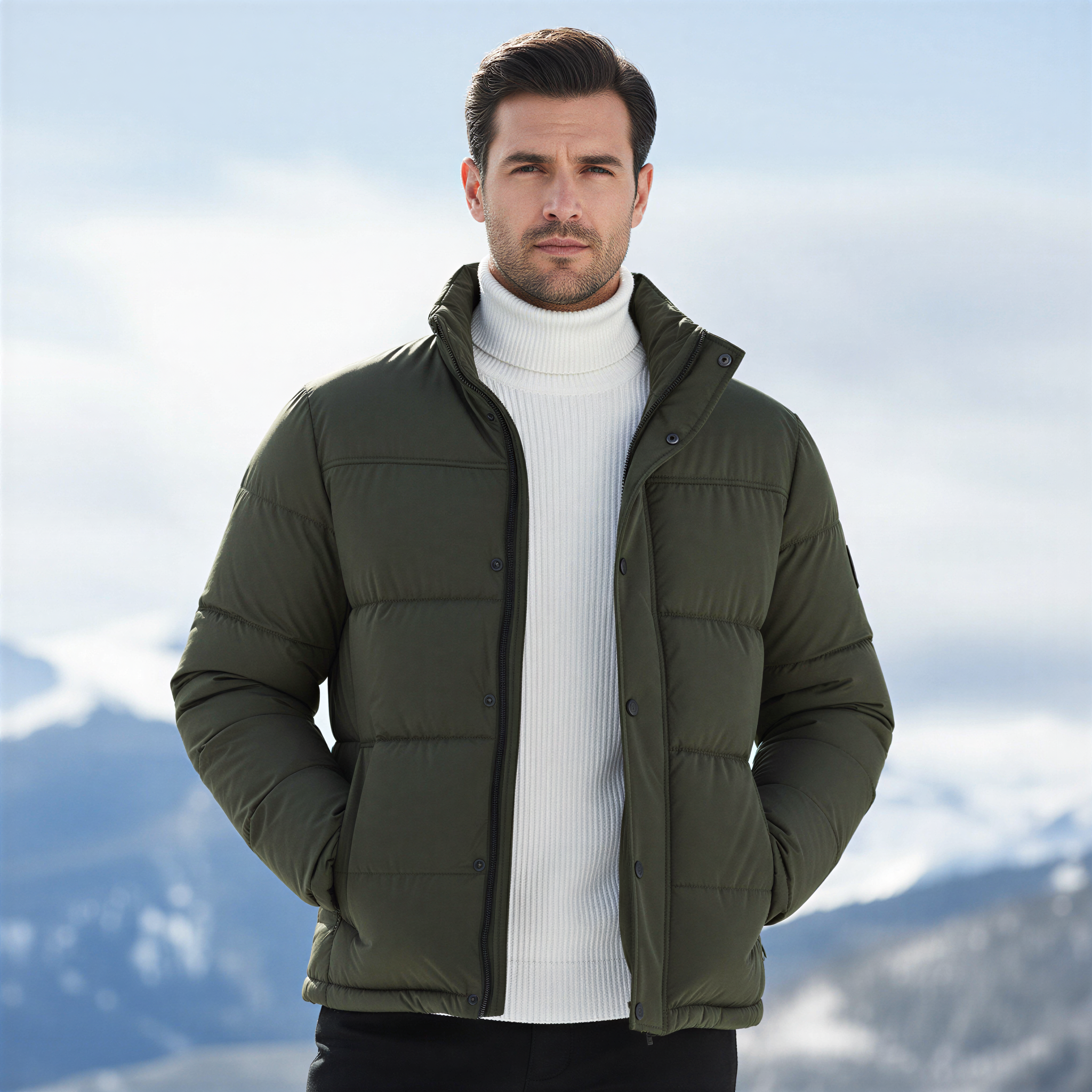 Zack Maglione Uomo | Collo Alto a Coste | Stile Contemporaneo