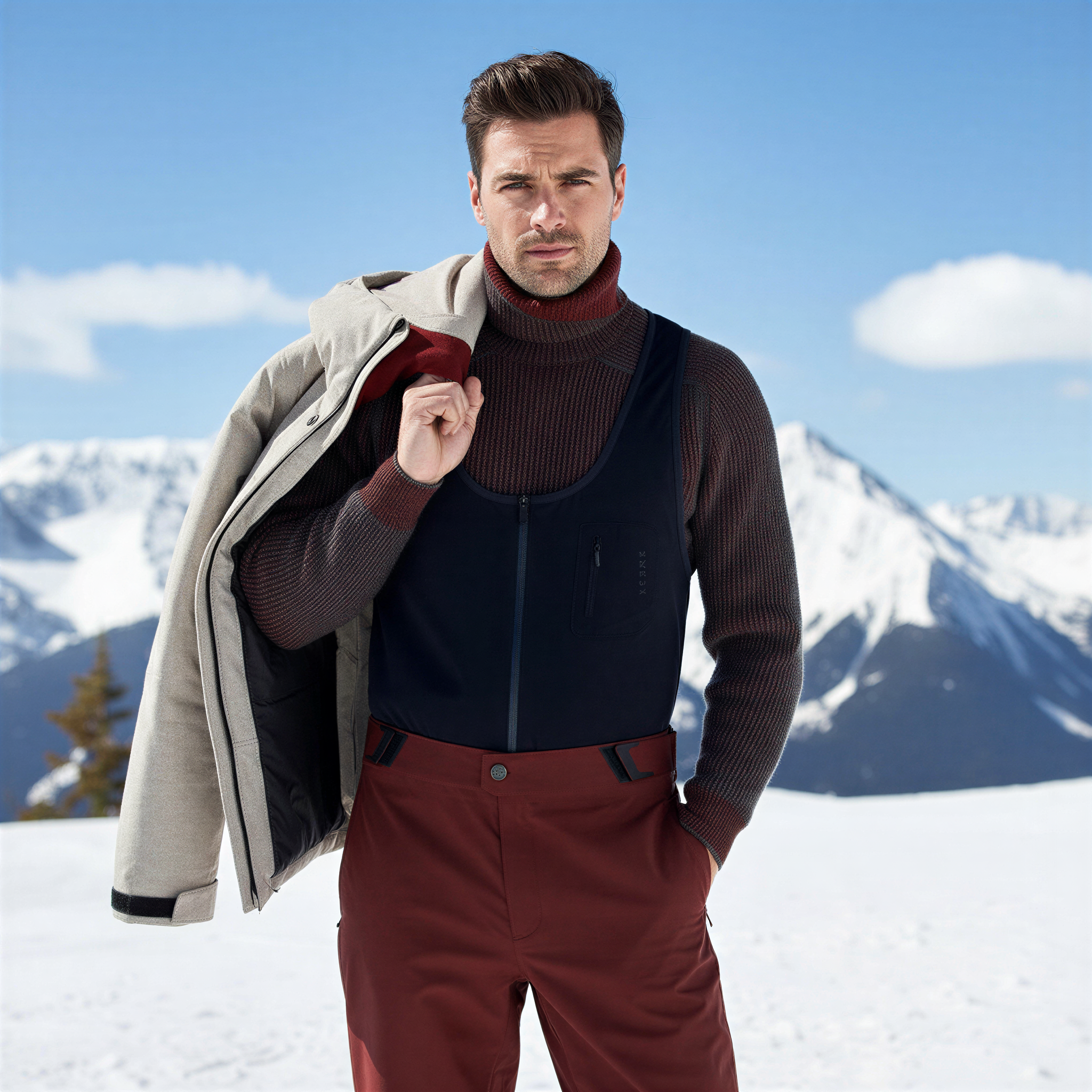 Zack Maglione Uomo | Collo Alto a Coste | Stile Contemporaneo