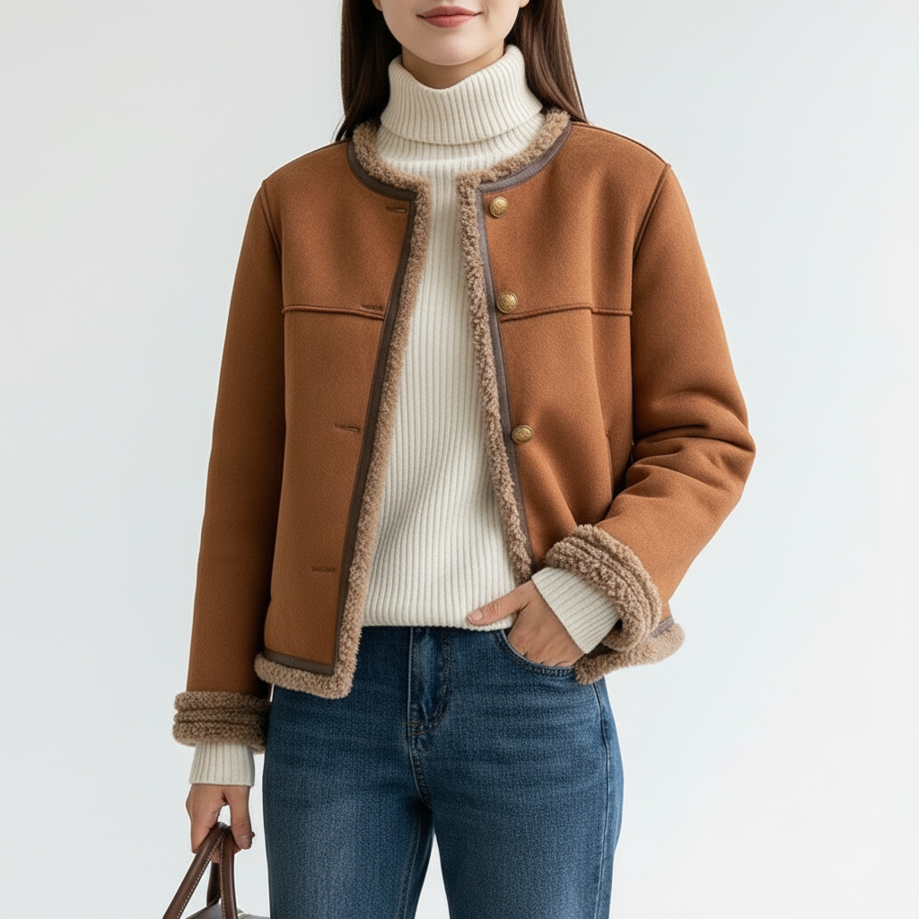 Giacca Renate | Similpelle Scamosciata Calda | Autunno/Inverno