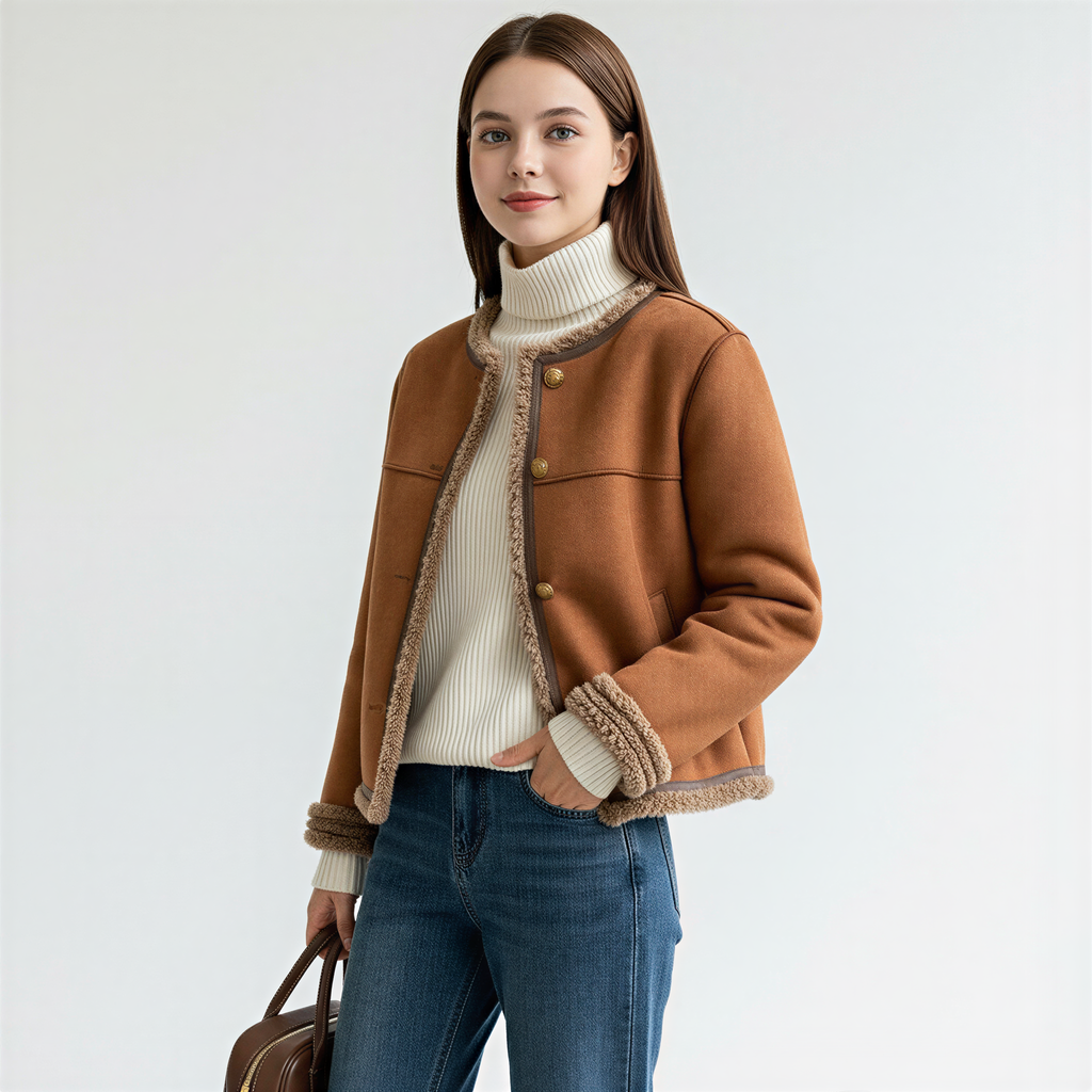 Giacca Renate | Similpelle Scamosciata Calda | Autunno/Inverno